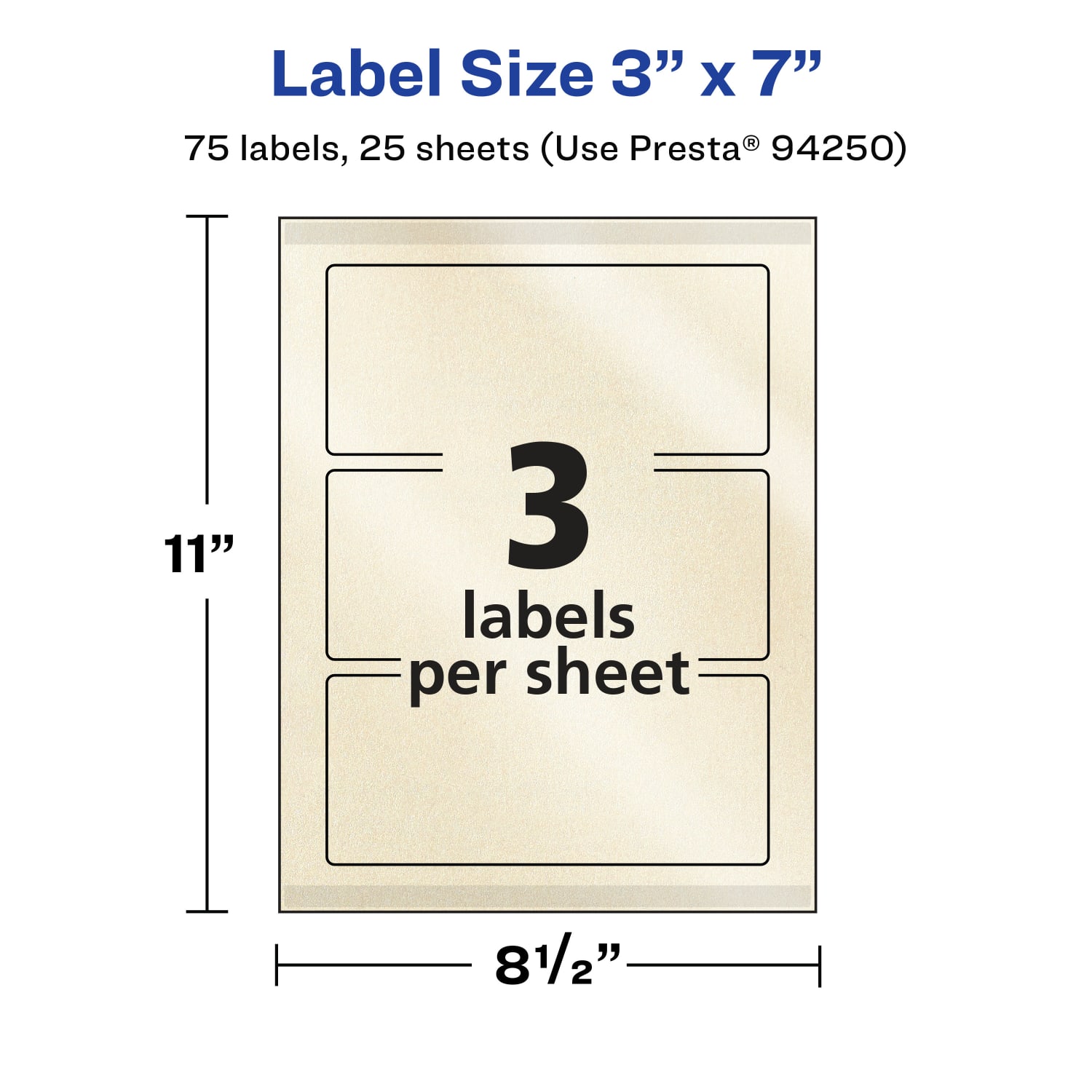 Avery Pearlized Permanent Labels With Sure Feed, 94250-PIP25, Rectangle, 3in x 7in, Ivory, Pack Of 75 Labels - Image 6