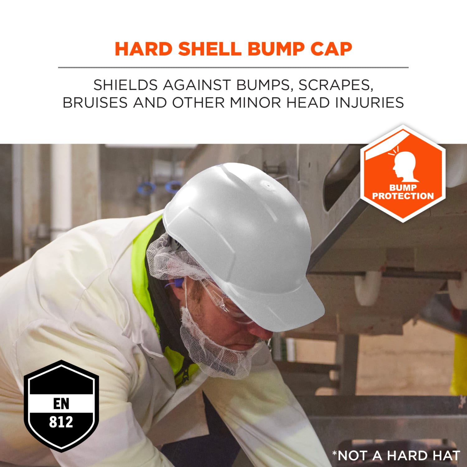Ergodyne Skullerz 8952 Hard Shell Bump Cap, White - Image 3