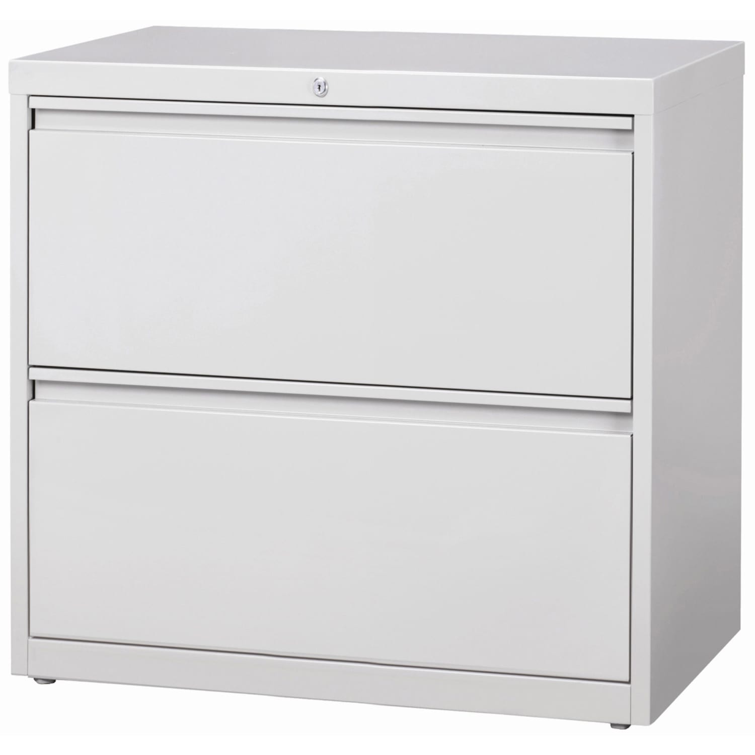 Lorell Fortress 36inW x 18-5/8inD Lateral 2-Drawer File Cabinet, Light Gray - Image 5