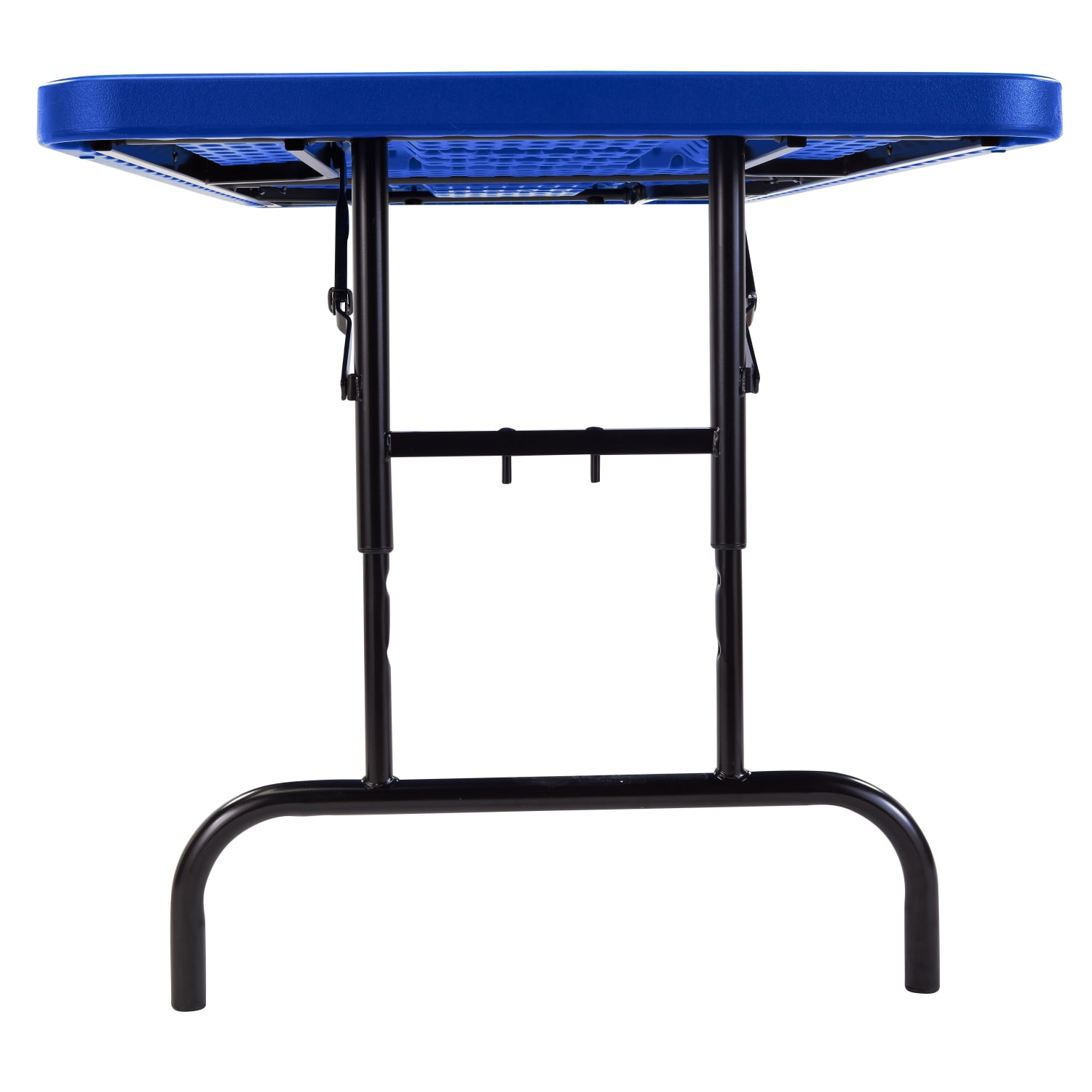 National Public Seating Primary Color Adjustable Folding Table, Rectangle, Blue/Black - Image 4