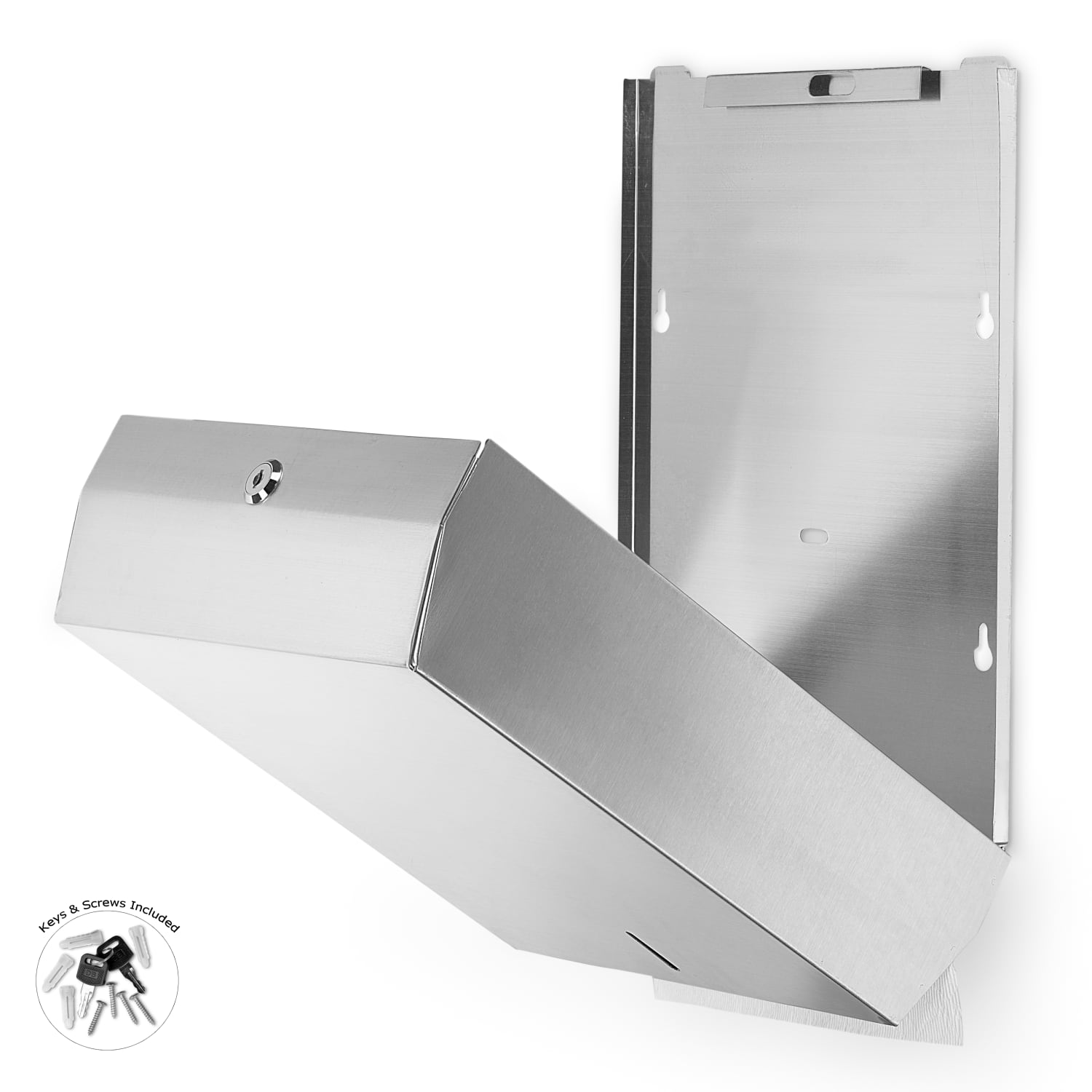 Alpine Industries Stainless Steel Brushed C-Fold/Multi-Fold Paper Towel Dispensers, Pack Of 2 Dispensers - Image 6