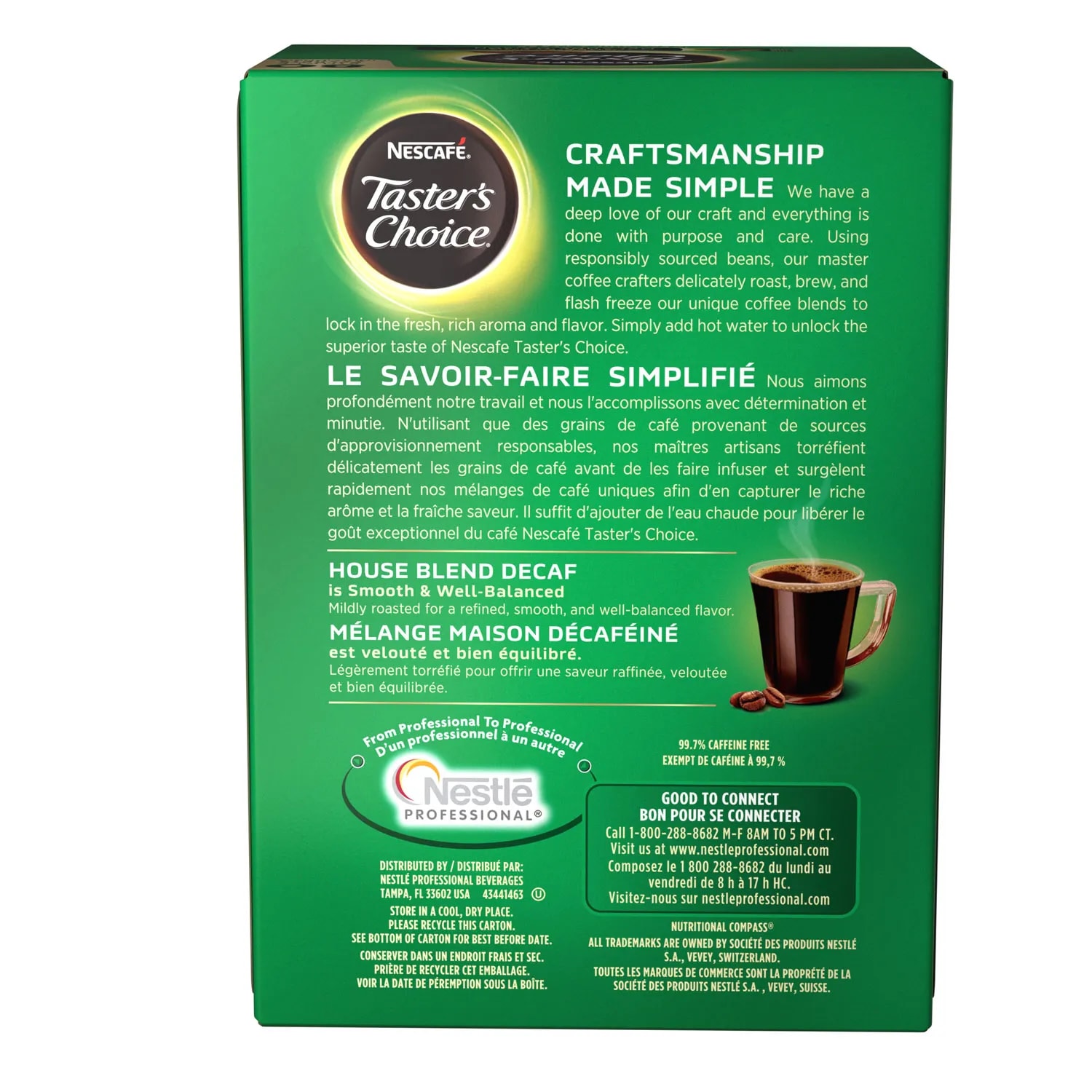 Nescafe Tasters Choice Instant Coffee Stick Packs, Decaf, 0.06 Oz, Box Of 80 Packs - Image 5