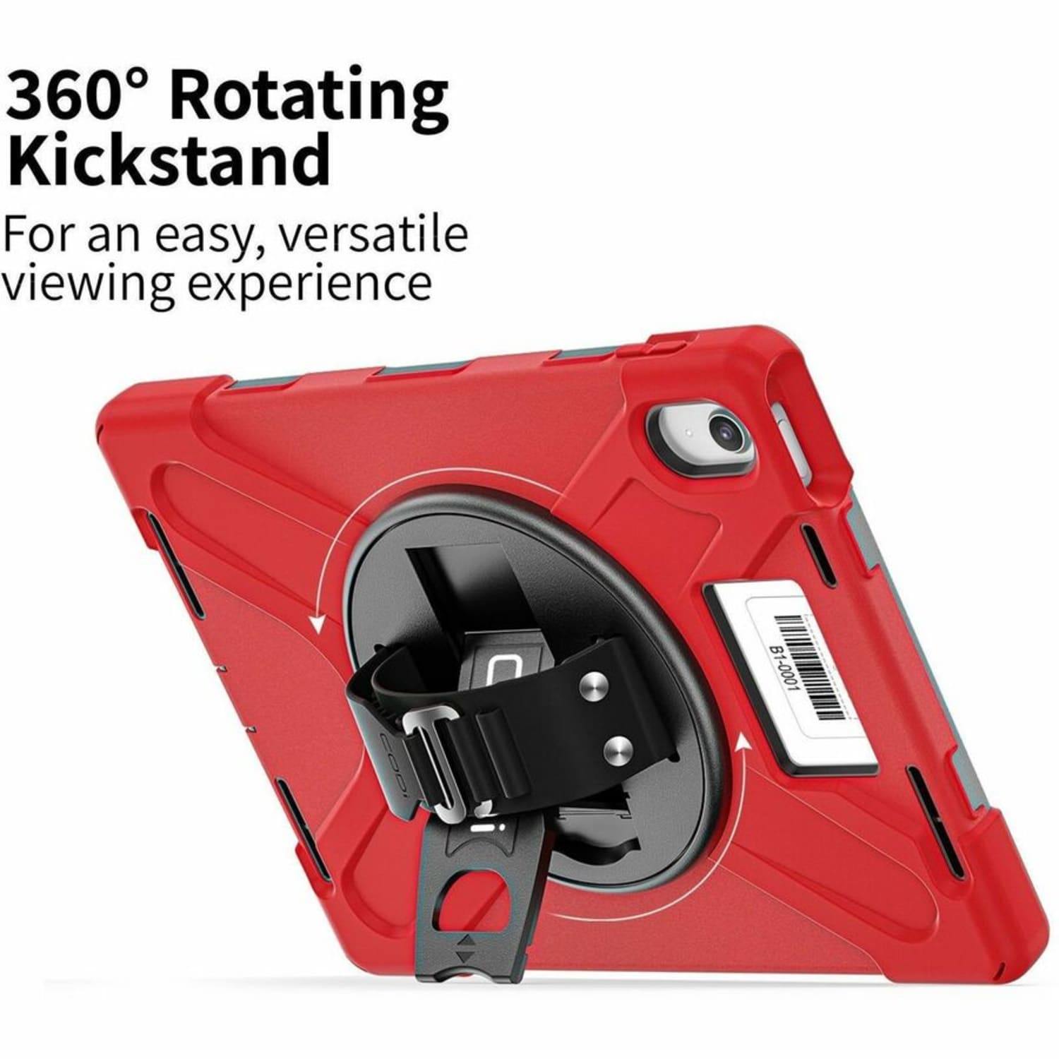 CODi Rugged Case With Integrated Screen Protector For iPad 11in (A16) & iPad 10.9in (10th Generation), Red - Image 6