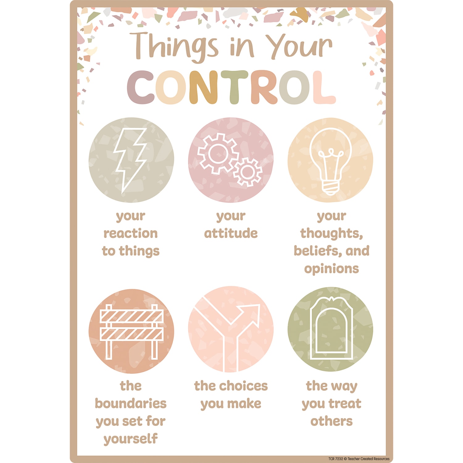 Teacher Created Resources Terrazzo Tones Positive Practices Small Posters, 11in x 15-3/4in, Multicolor, Pack Of 12 Posters - Image 5