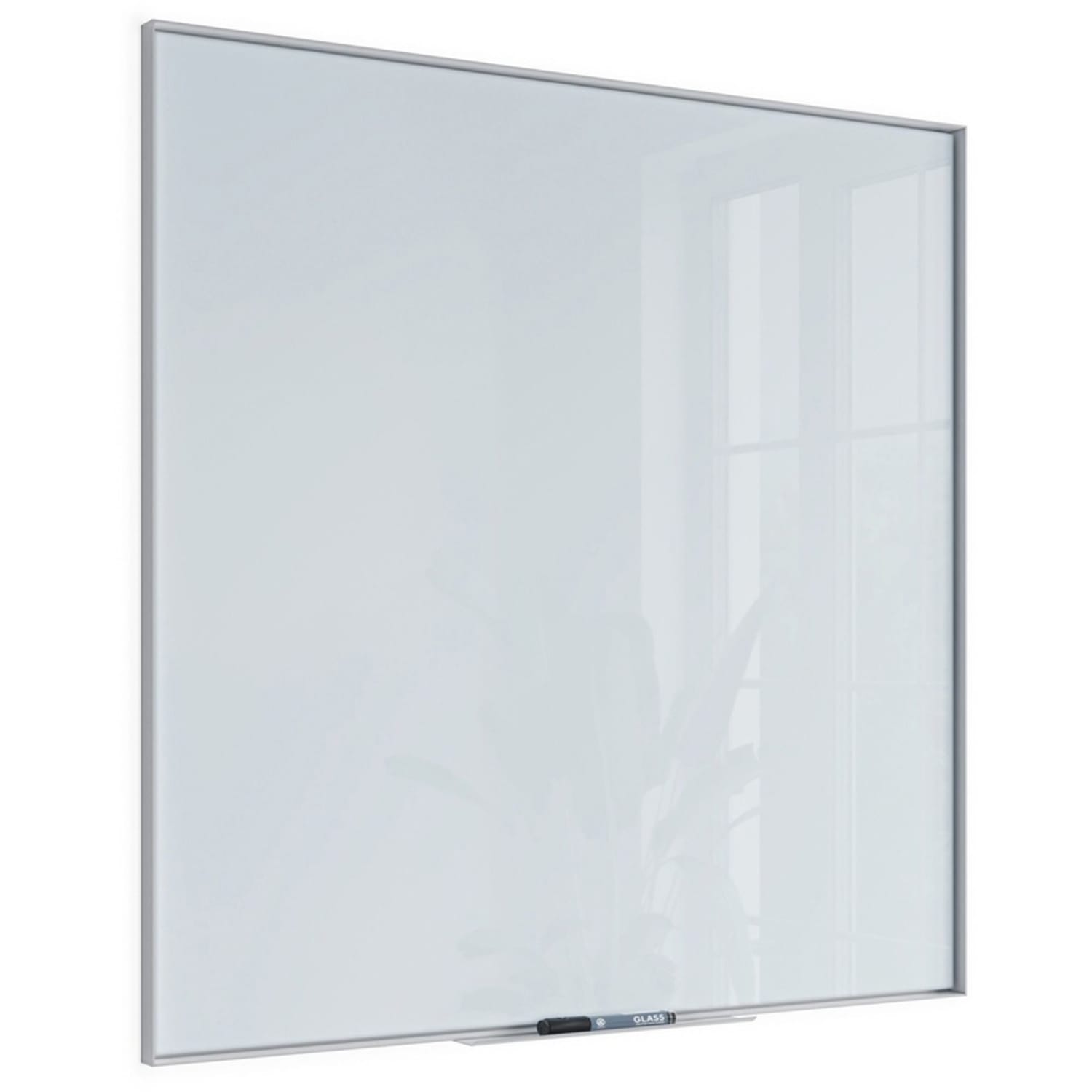 U Brands Glass Non-Magnetic Dry-Erase Board, 36in X 36in, White Frosted Surface, White Aluminum Frame, Actual Size 35in X 35in (2825U00-01) - Image 5