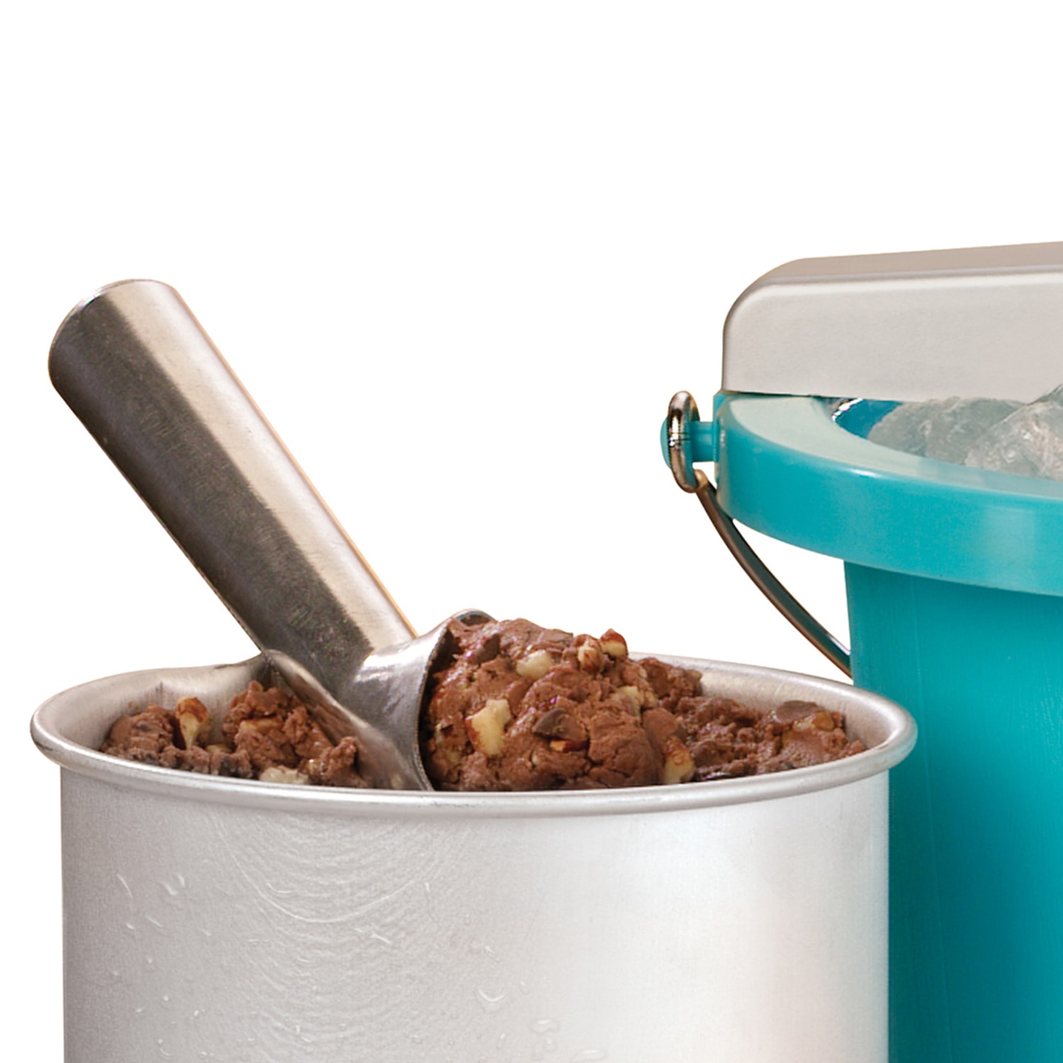Nostalgia Electrics 4-Qt Electric Ice Cream Maker With Easy-Carry Handle, Blue - Image 6