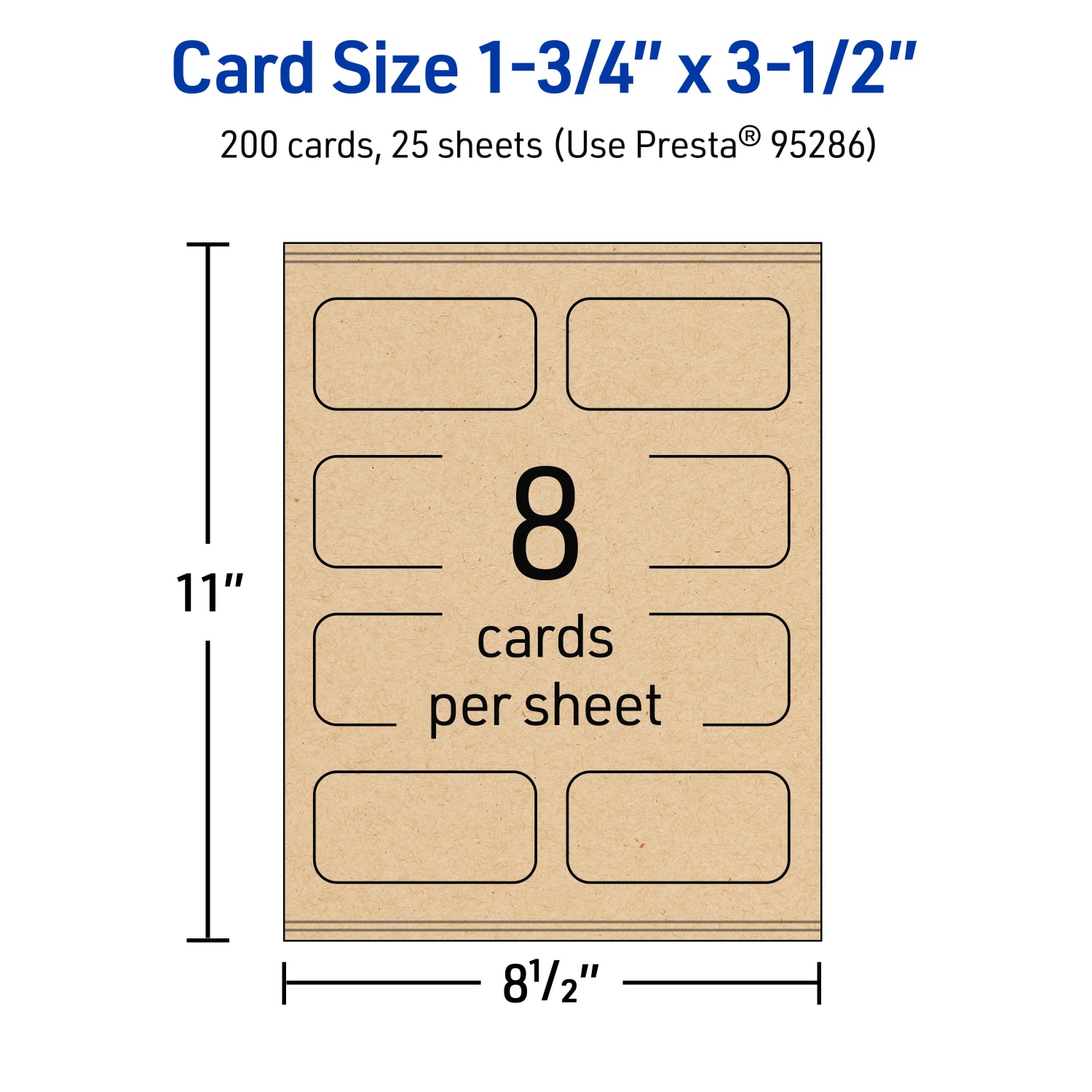Avery Printable Rounded Corner Mini Business Cards With Sure Feed Technology, Print-To-The-Edge, 1.75inx3.5in, Kraft Brown, Pack Of 200 - Image 6