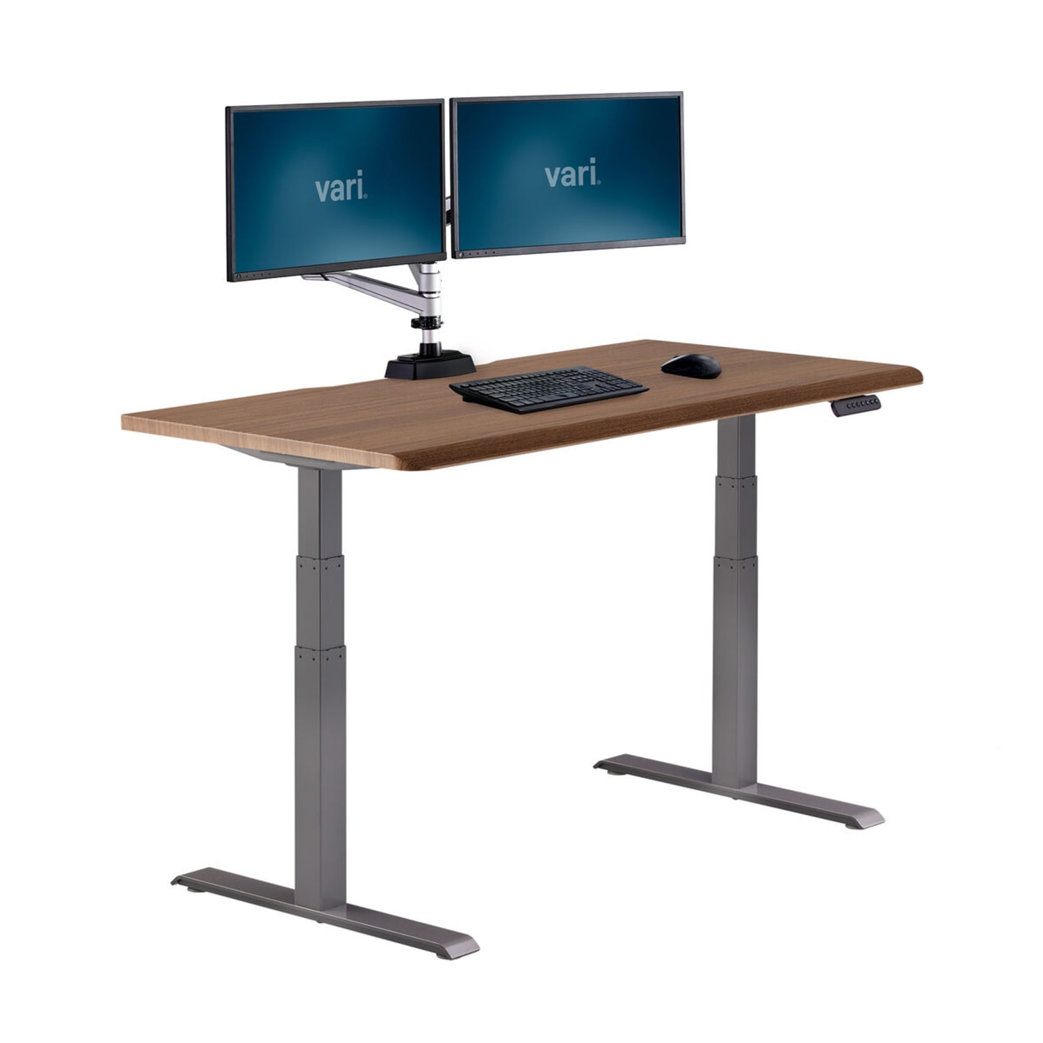 VARI Electric Standing Desk With ComfortEdge, 60inW, Walnut - Image 4
