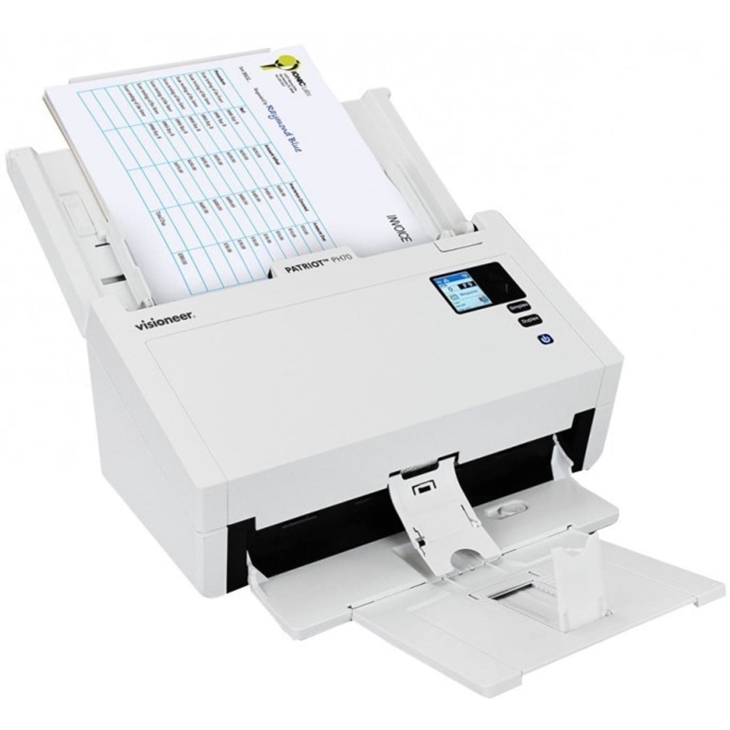 Visioneer Patriot PH70 - Document scanner - Contact Image Sensor (CIS) - Duplex - 241 x 6096 mm - 600 dpi - up to 70 ppm (mono) / up to 70 ppm (color) - ADF (120 sheets) - up to 11000 scans per day - USB 3.1 Gen 1 - TAA Compliant - Image 4