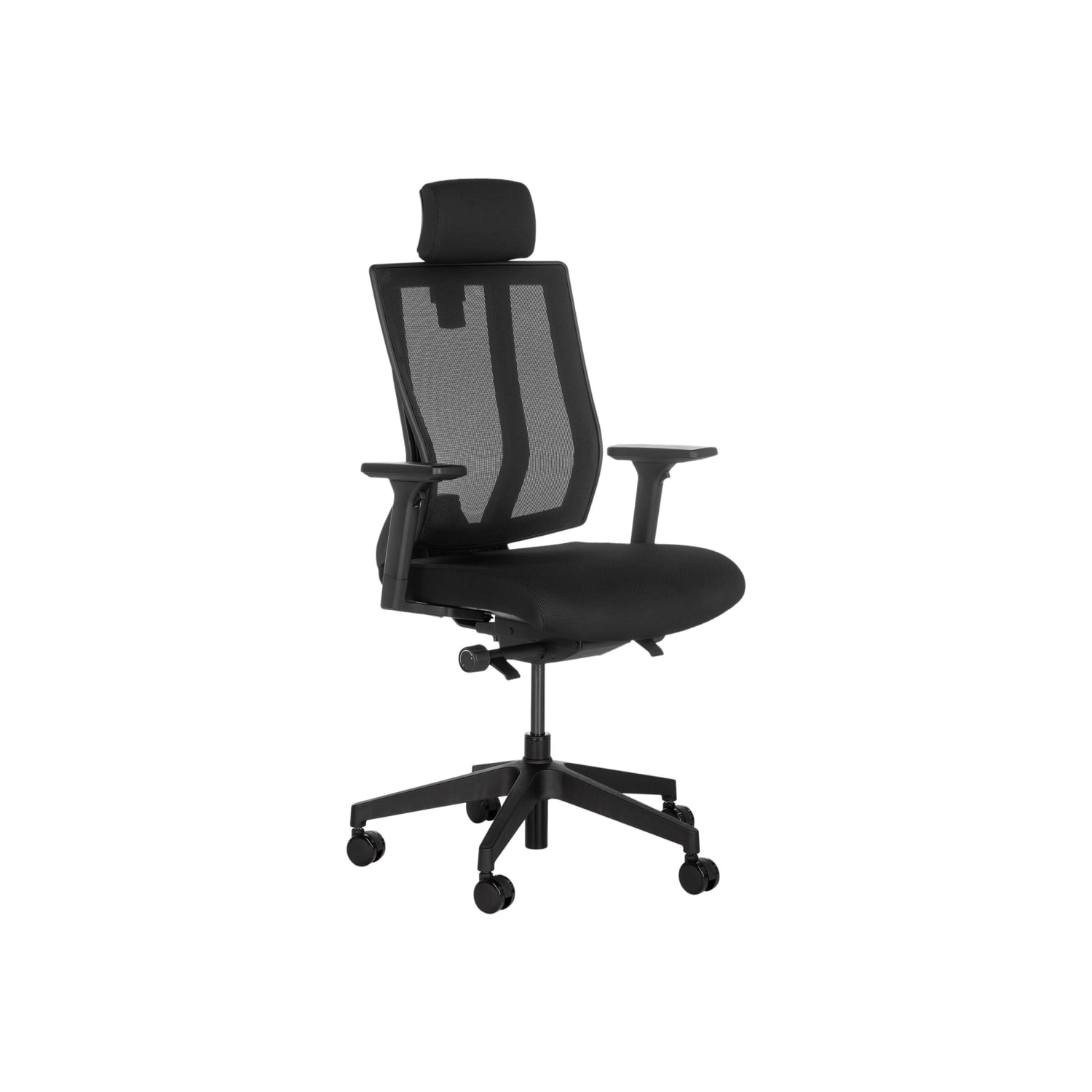 VARI Ergonomic Nylon High Back Task Chair With Headrest Black PopularChairscom