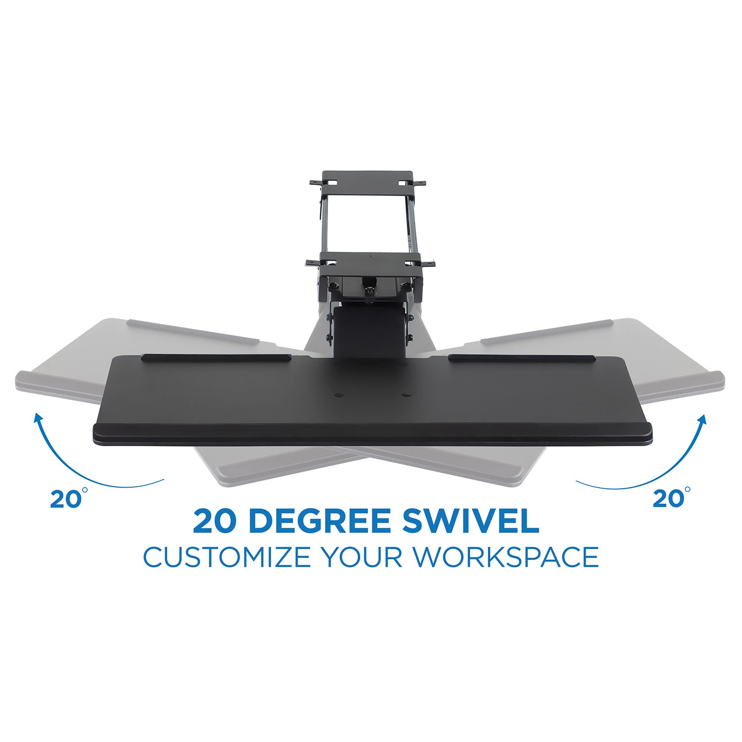 Mount-It! MI-7135 Under Desk Computer Keyboard And Mouse Tray, 26in, Black - Image 4