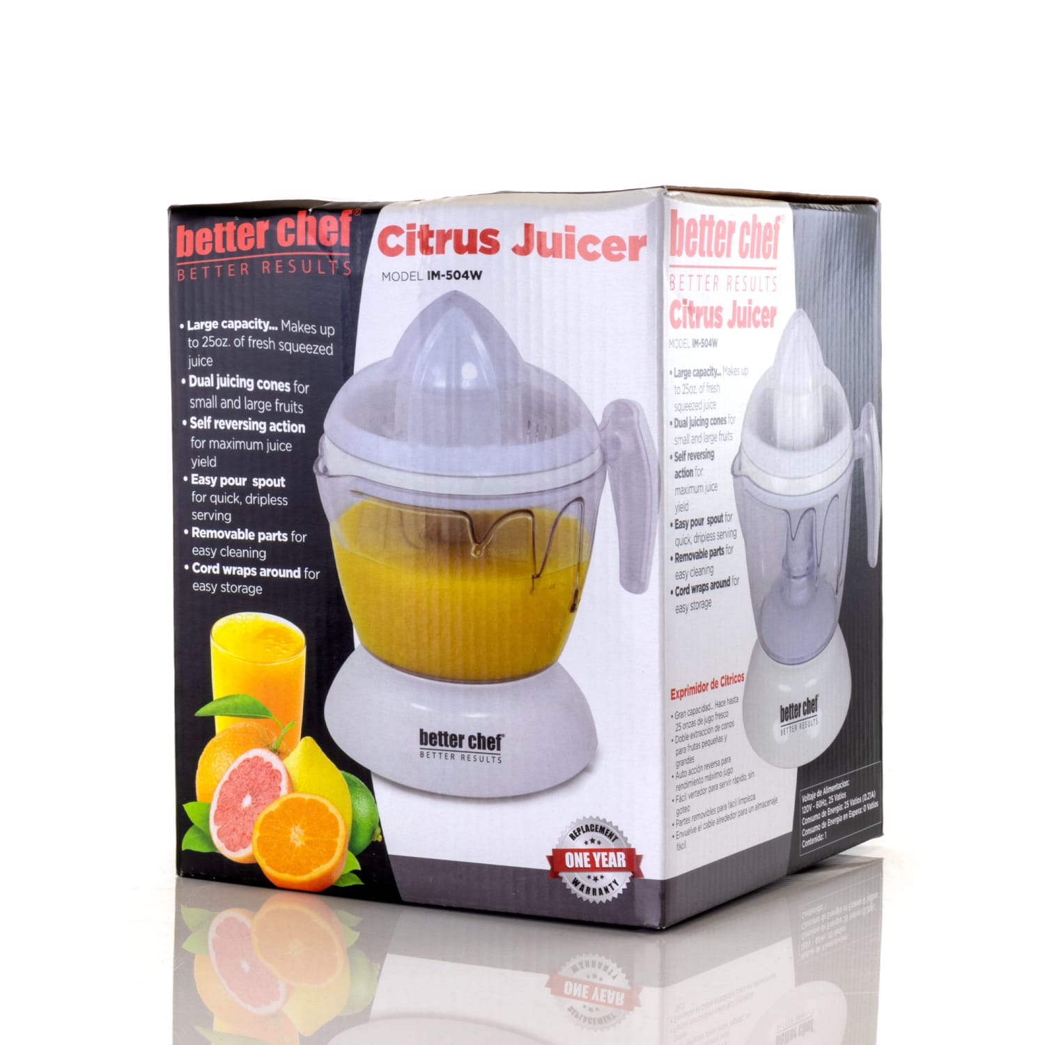 Better Chef Electrical Citrus Juicer, 25 Oz, White - Image 4