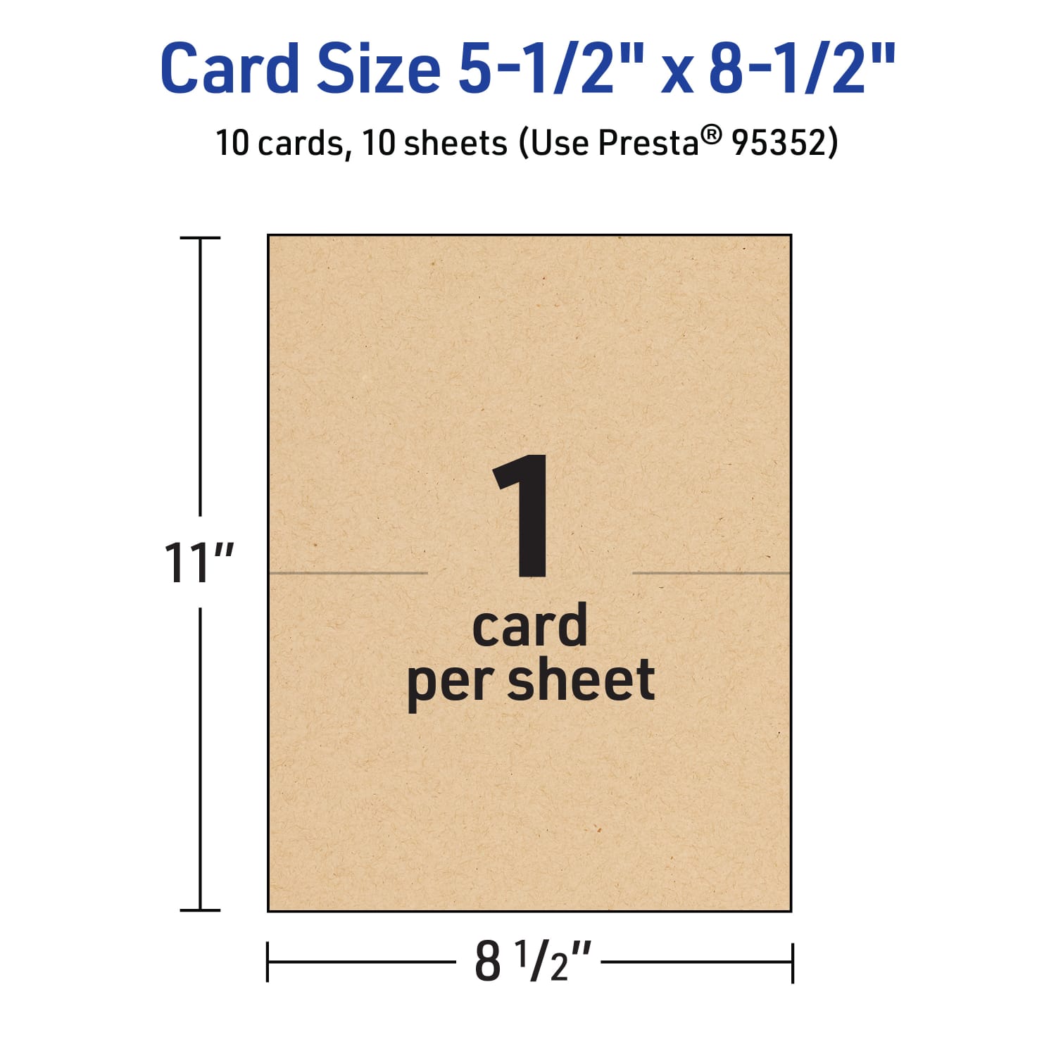 Avery Printable Half-Fold Greeting Cards, 5-1/2in x 8-1/2in Kraft Brown, Pack Of 10 - Image 6