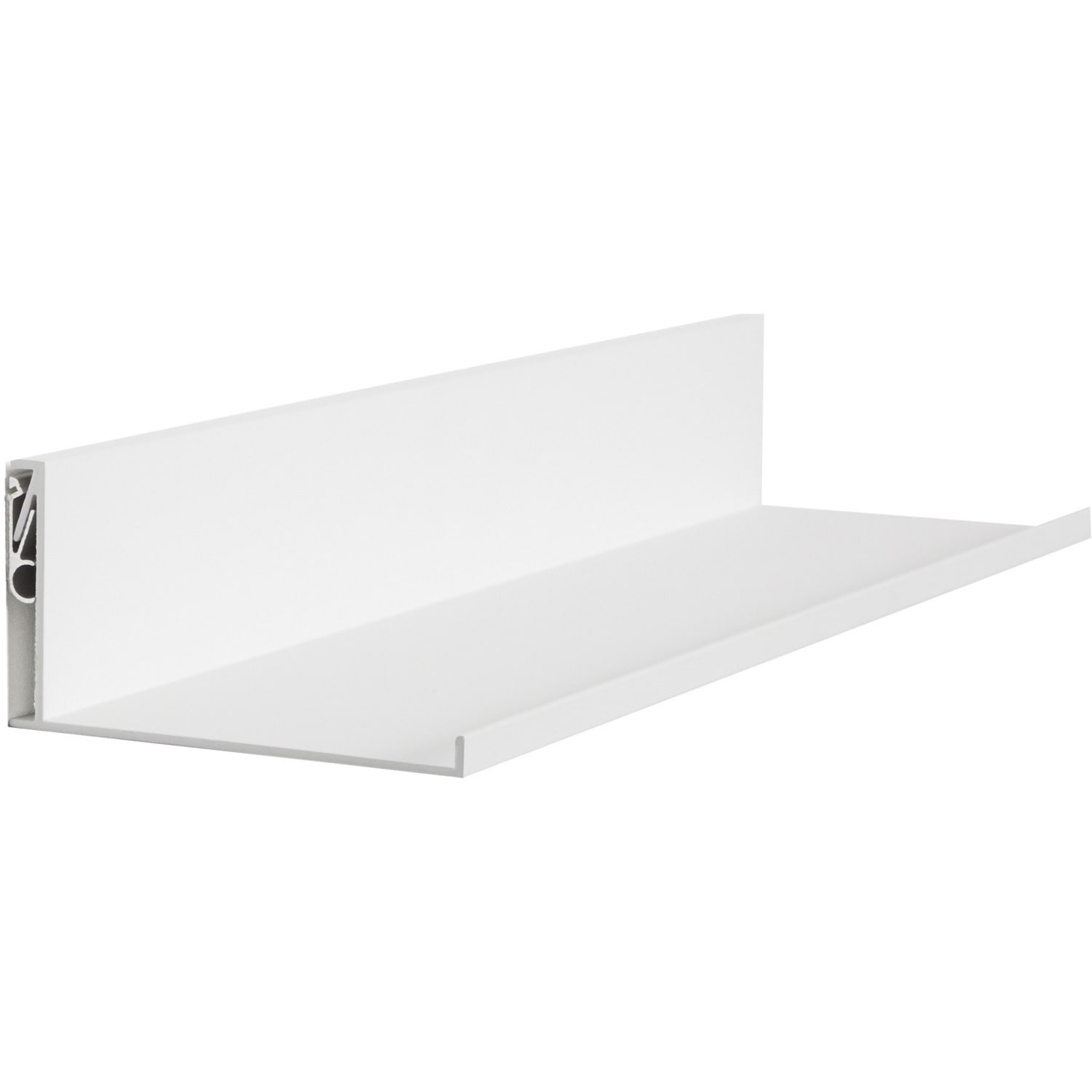Hangman 18-Inch No-Stud Floating Shelf (White Powder Coat) - 2.50in Height x 17.87in Width x 4.62in Depth x 4.63in Length - Durable, Rust Proof, Damage Resistant, Sturdy, Easy to Clean - White - Aluminum - Image 3