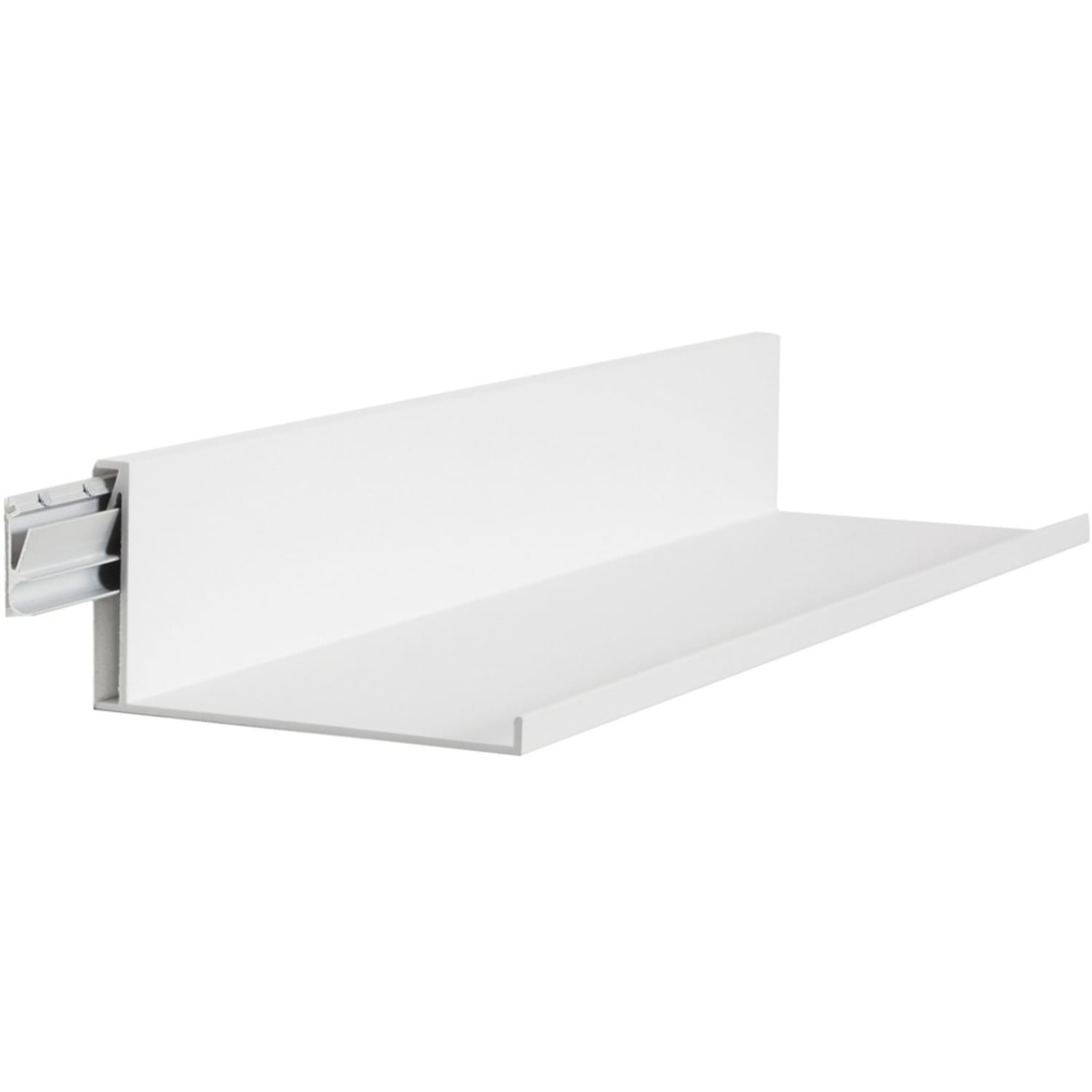Hangman 18-Inch No-Stud Floating Shelf (White Powder Coat) - 2.50in Height x 17.87in Width x 4.62in Depth x 4.63in Length - Durable, Rust Proof, Damage Resistant, Sturdy, Easy to Clean - White - Aluminum - Image 5