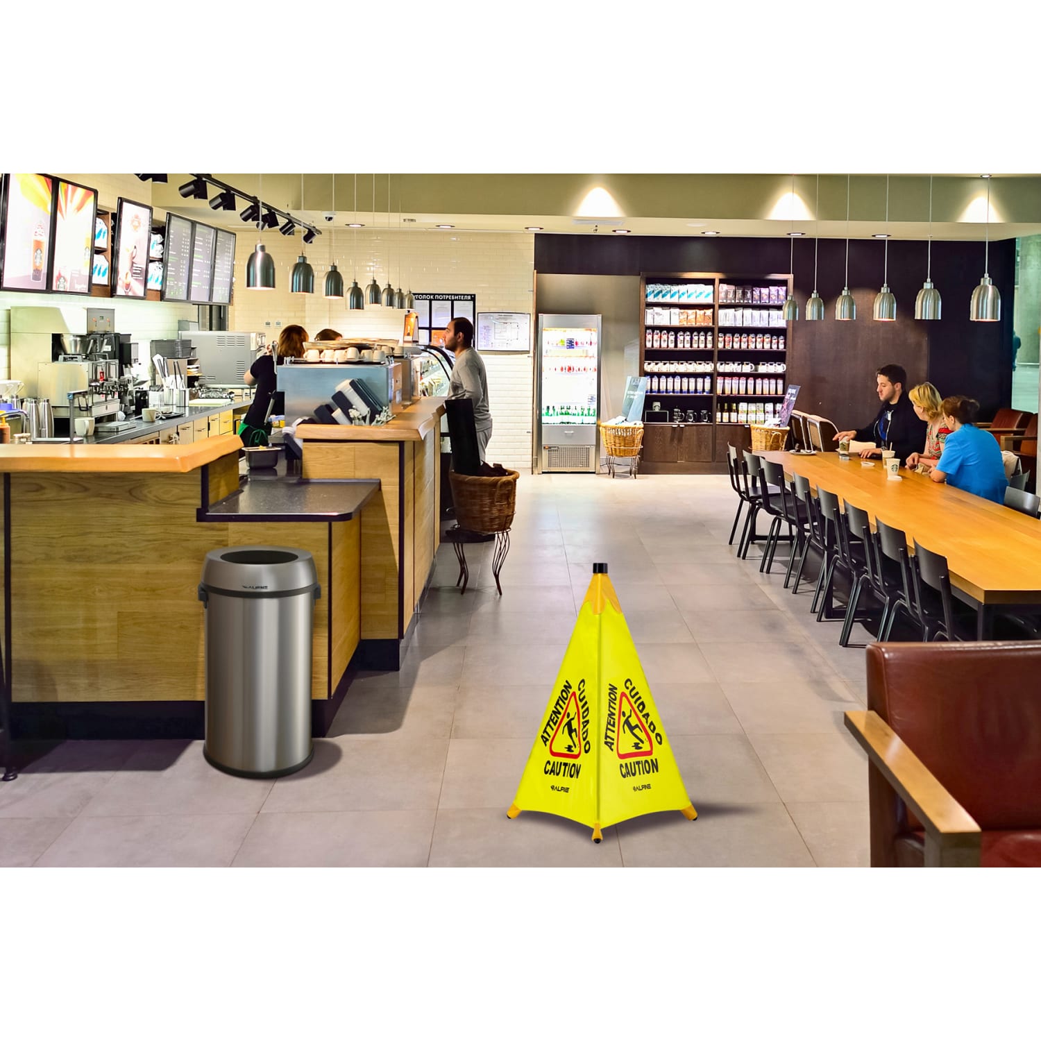 Alpine Pop-Up Wet Floor Signs, 30in x 20in, Pack Of 2 Signs - Image 6