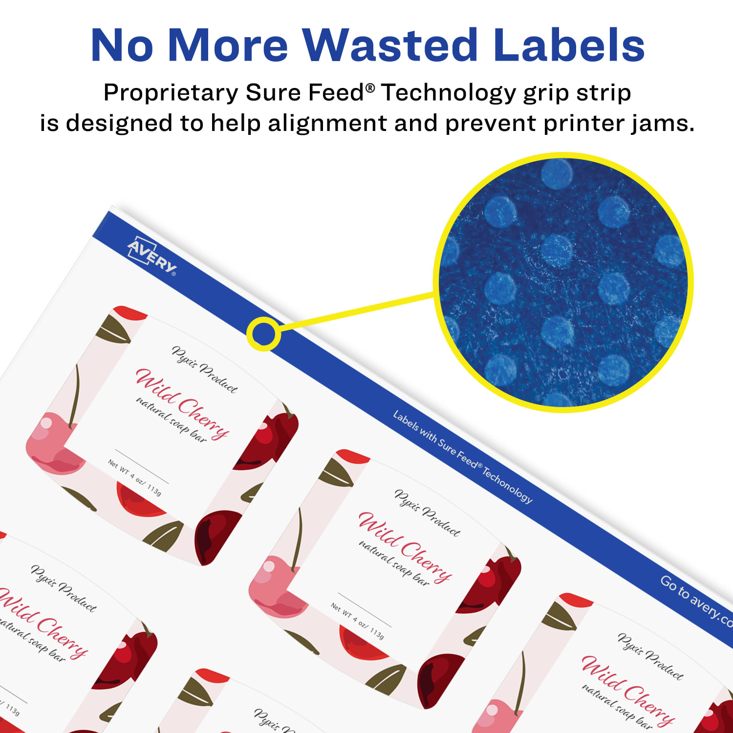 Avery Waterproof Permanent Labels With Sure Feed, 94124-WMF25, Arched Square, 2in x 2-3/16in, White, Pack Of 300 - Image 5