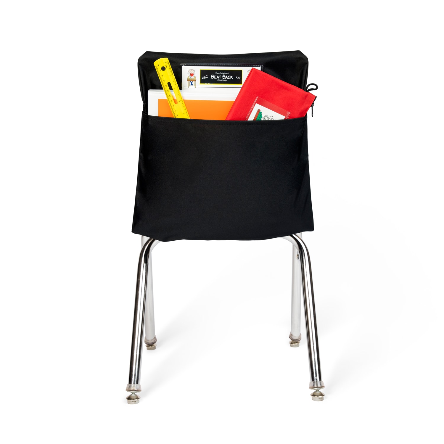 Victor Seat Sack Chair Pockets, Polyester, 17in x 10in, Black, Bundle Of 10 Chair Pockets