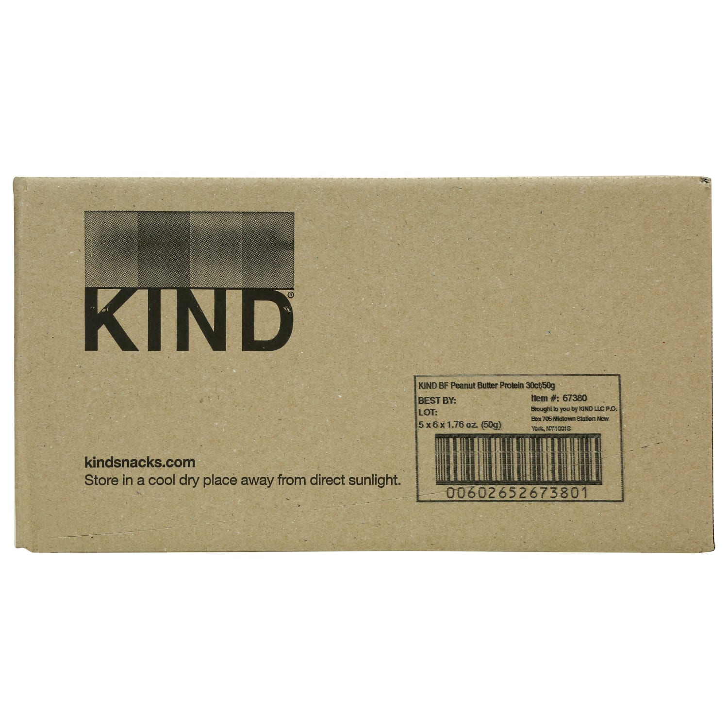 KIND Protein Snack Bars, Peanut Butter, 1.76 Oz, Total Qty 30 - Image 6