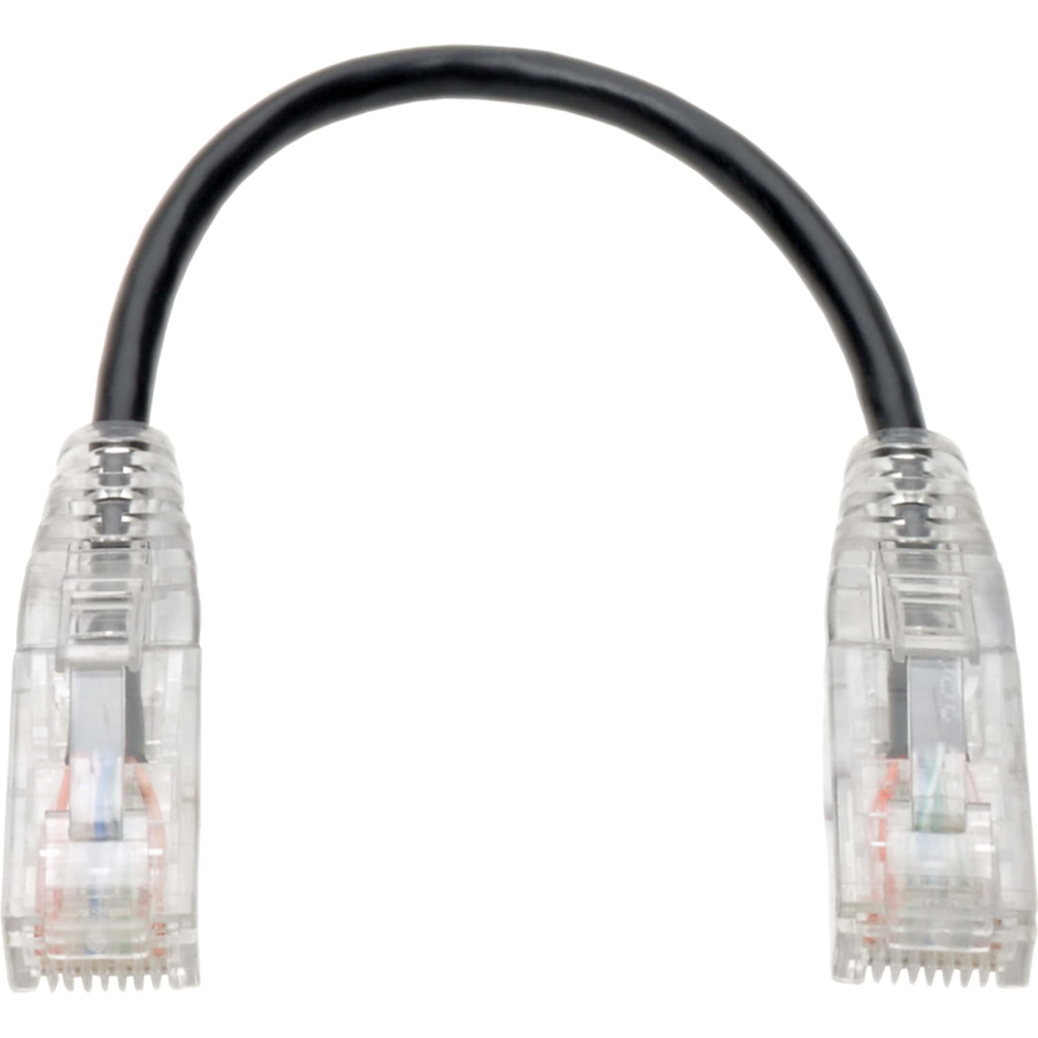 Tripp Lite Cat6 UTP Patch Cable (RJ45) - M/M, Gigabit, Snagless, Molded, Slim, Black, 8 in - First End: 1x R - N201S8NBK - Image 5