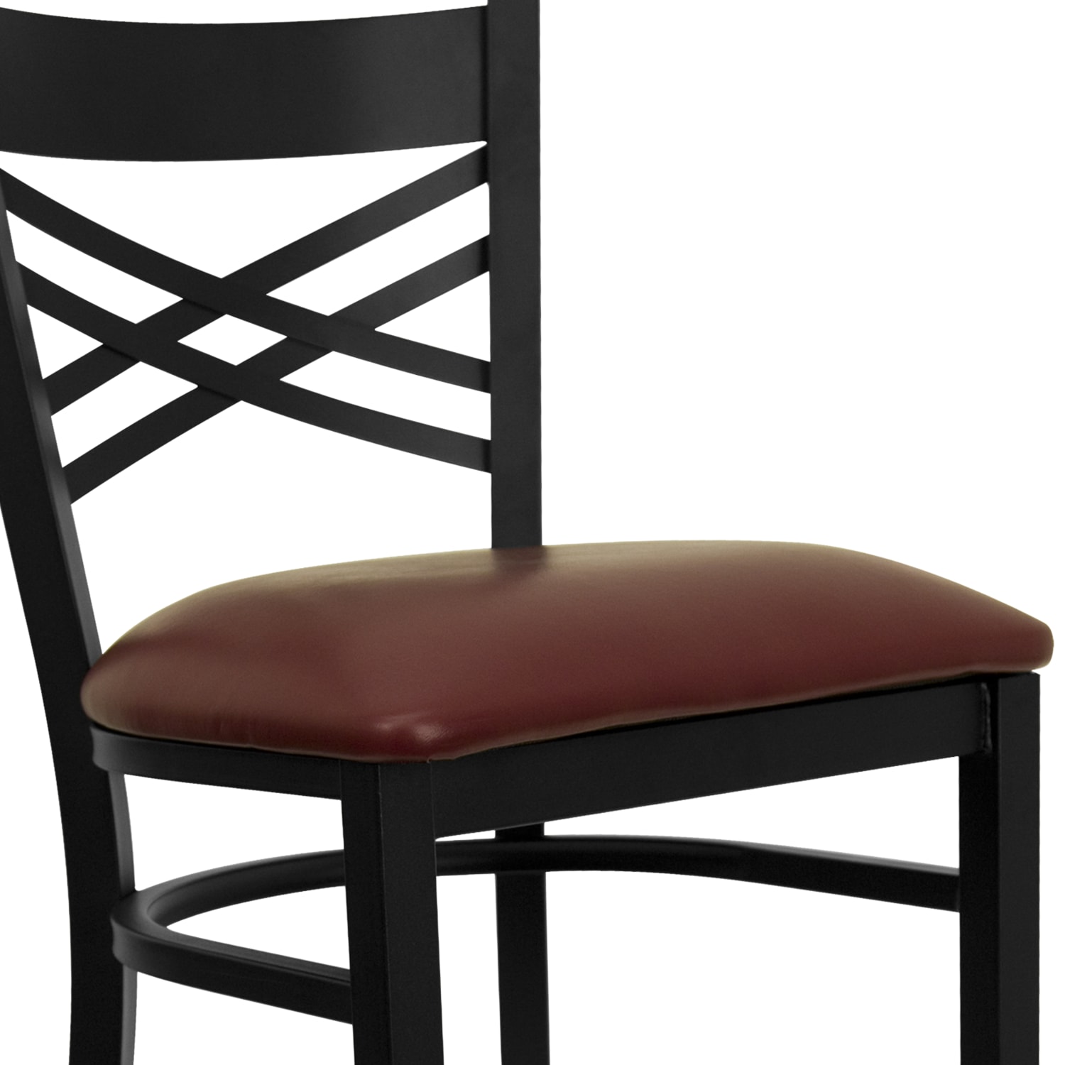 Flash Furniture MetalVinyl Restaurant Barstool With X Back BurgundyBlack PopularChairscom Flash Furniture MetalVinyl Restaurant Barstool With X Back BurgundyBlack PopularChairscom