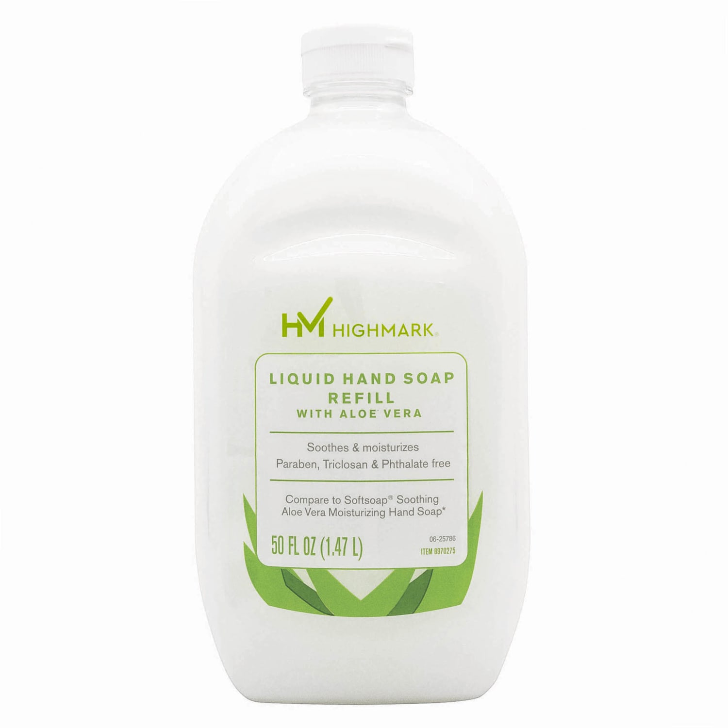 Highmark Aloe Liquid Hand Soap, Floral Scent, 50 Oz Refill Bottle, White, Case Of 4 Bottles - Image 3