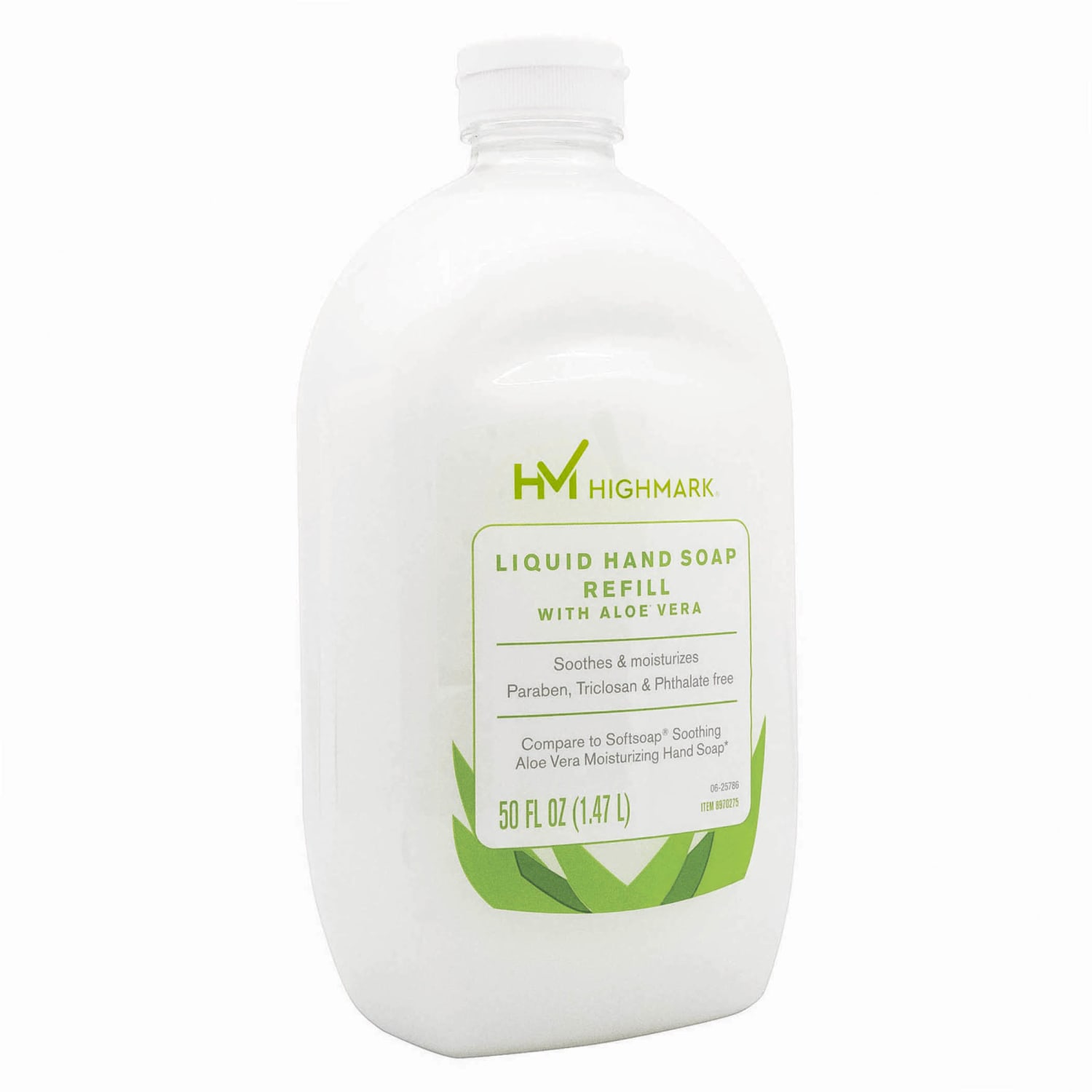 Highmark Aloe Liquid Hand Soap, Floral Scent, 50 Oz Refill Bottle, White, Case Of 4 Bottles - Image 4