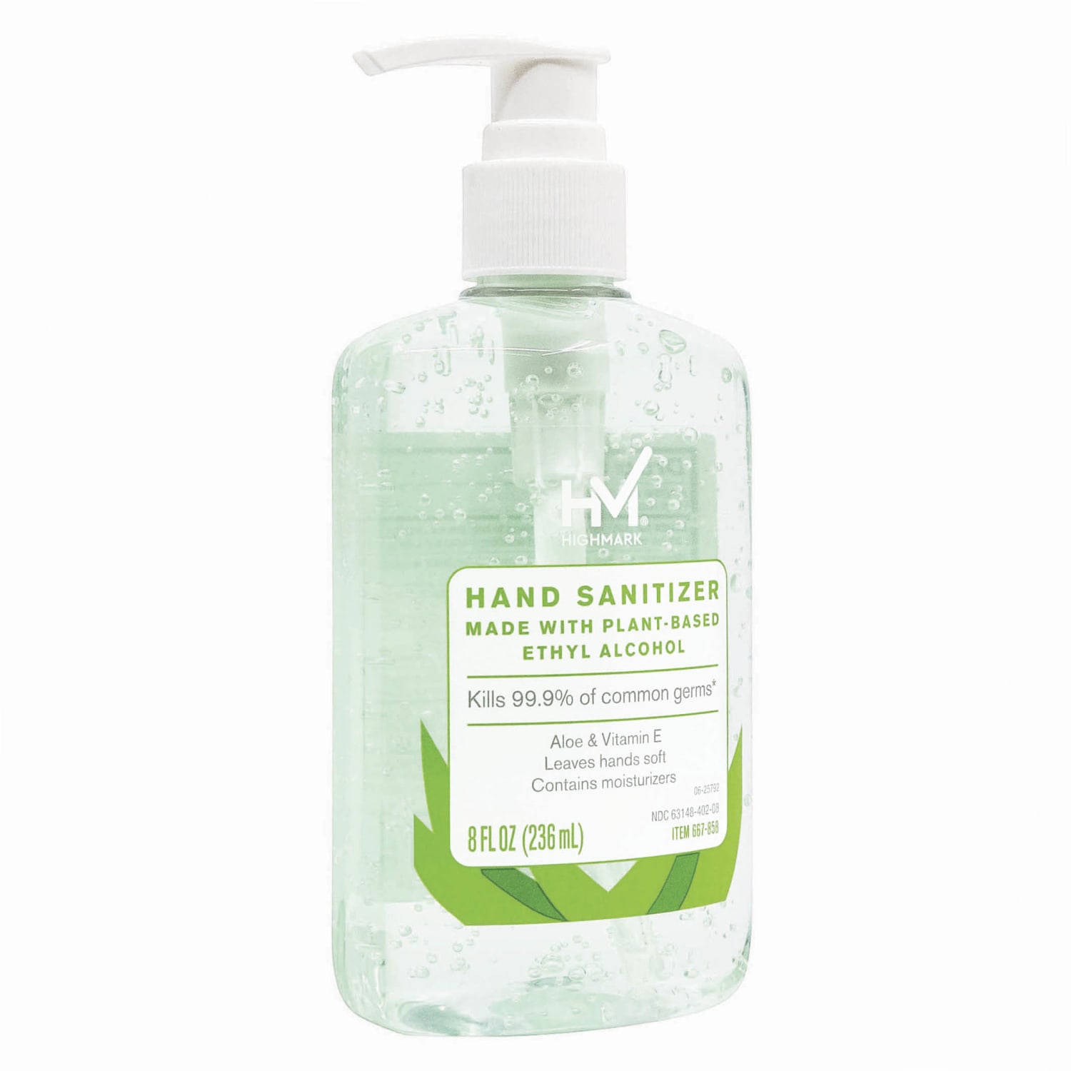 Highmark Hand Sanitizer With Aloe, Floral Scent, 8 Oz, Green, Case Of 6 Bottles - Image 4