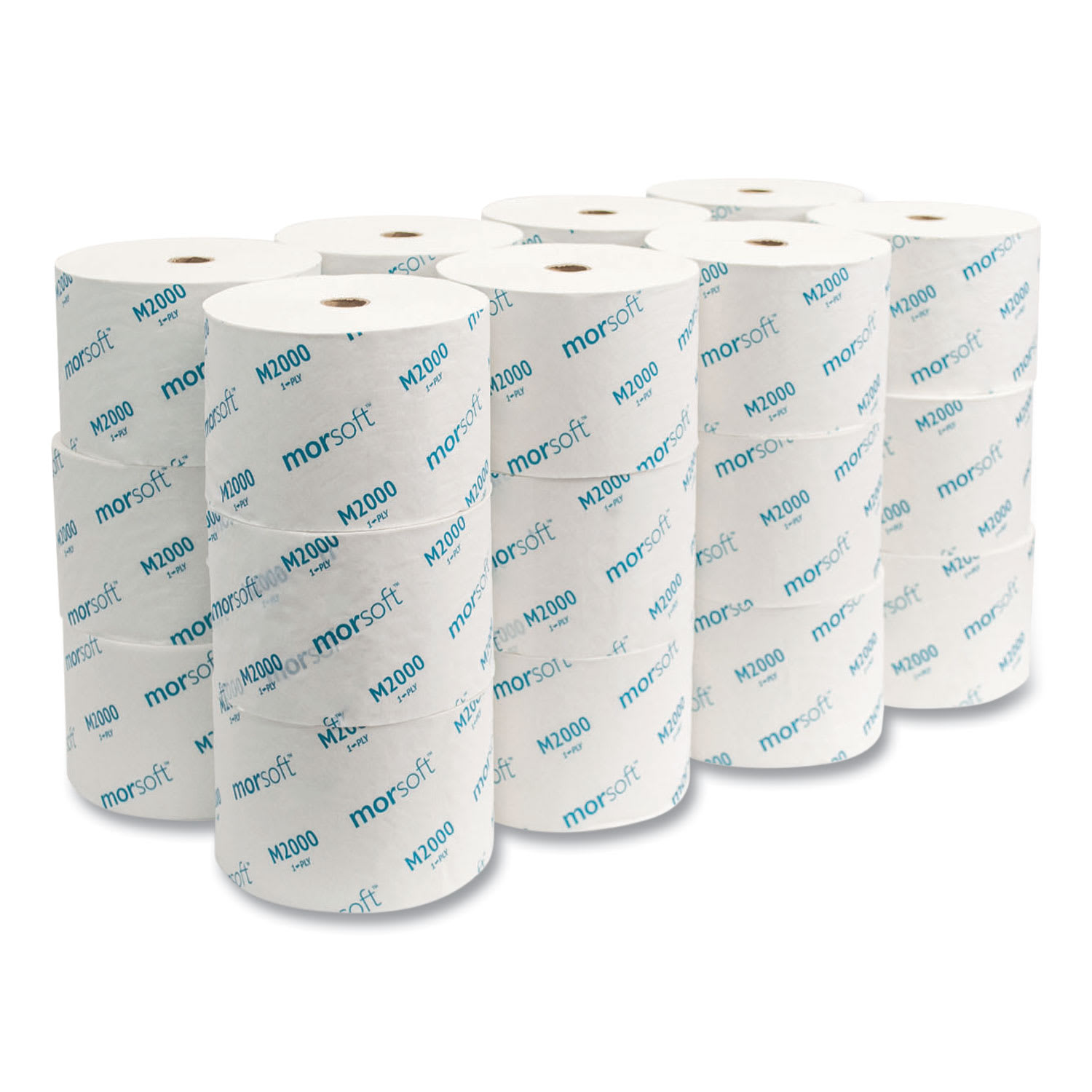 Morcon Tissue Small Core Bath Tissue, Septic Safe, 1-Ply, White, 2,000 Sheets/Roll, 24 Rolls/Carton - Image 5