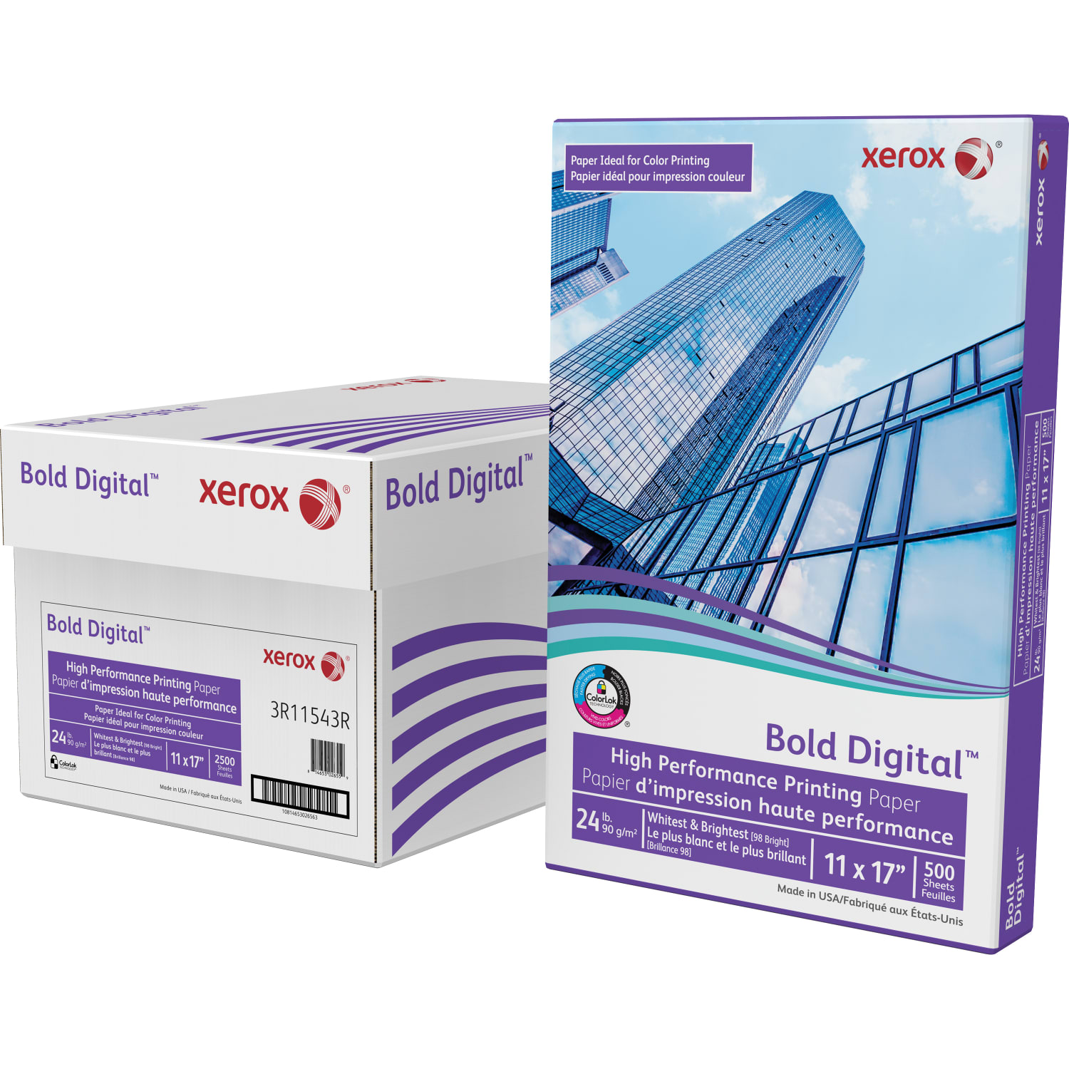Xerox Bold Multi-Use Printer & Copy Paper, 1 Ream, White, Ledger (11in x 17in), 500 Sheets Per Ream, 24 Lb, 98 Brightness - Image 3