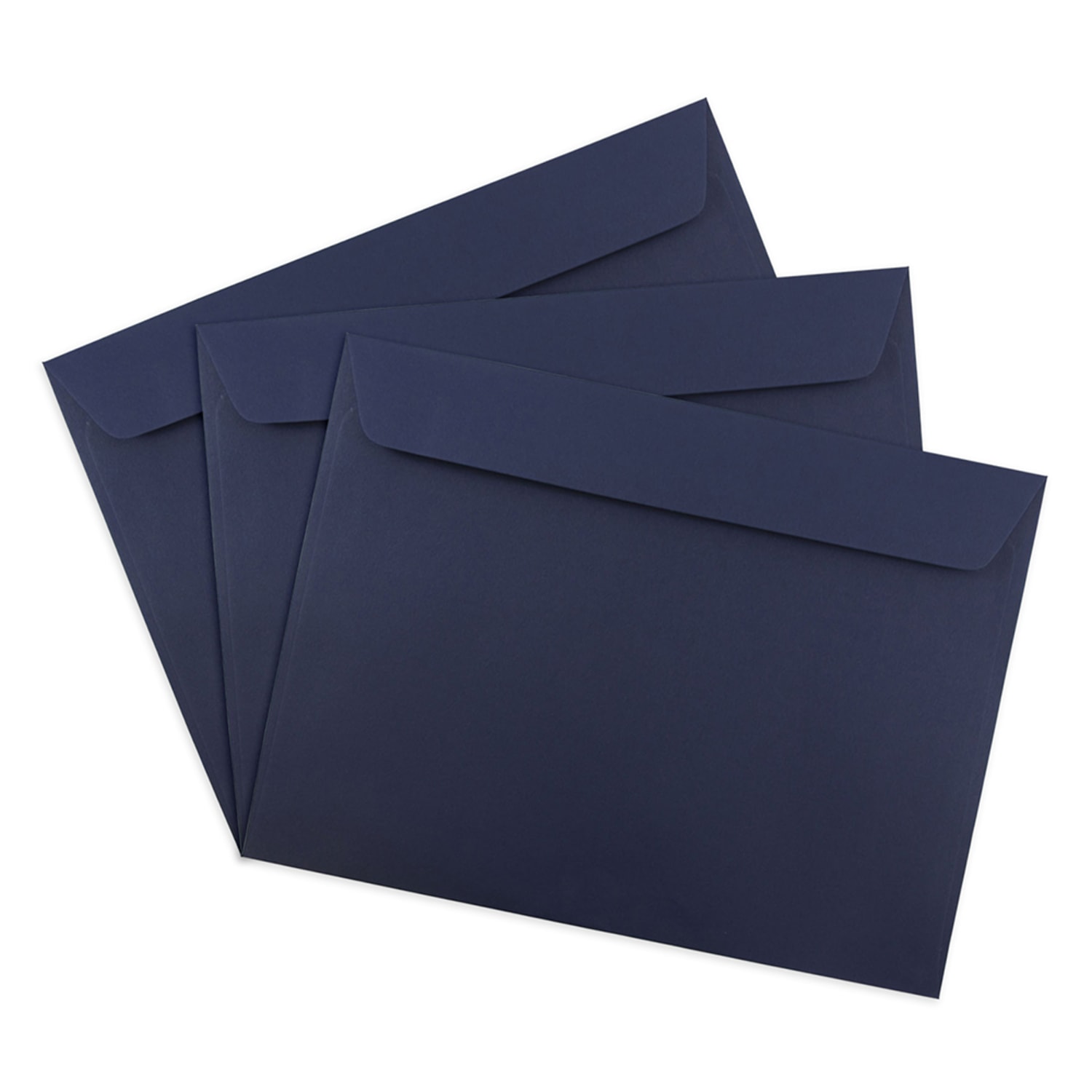 JAM Paper Open-End 9in x 12in Envelopes, Gummed Seal, Navy Blue, Pack Of 25 Envelopes - Image 4