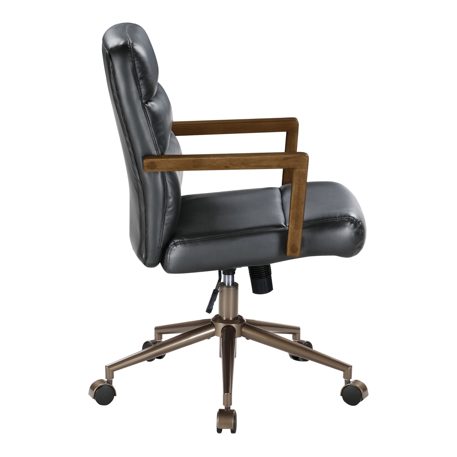 Office Star Henfield Faux Leather High Back Executive Office Chair Black PopularChairscom