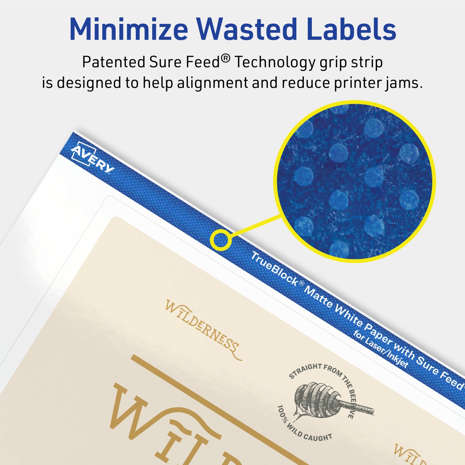Avery TrueBlock Labels With Sure Feed, 94258-TWMP100, Rectangle, 5in x 7in, Matte White, Pack Of 200 - Image 5