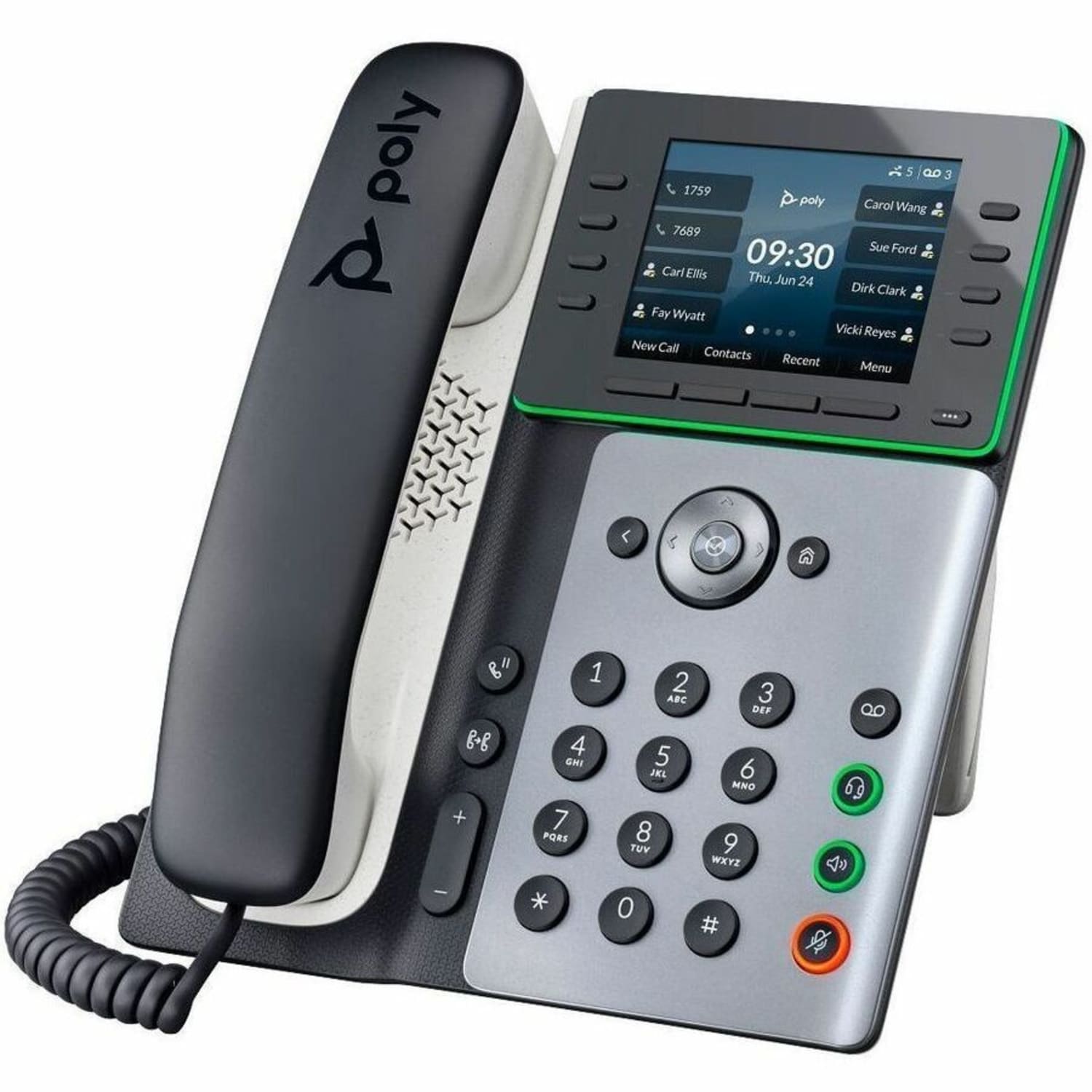 Poly Edge E320 IP Phone and PoE-enabled GSA/TAA - 32 x Total Line - VoIP - 3.5in LCD - 2 x Network (RJ-45) - PoE Ports - Image 6