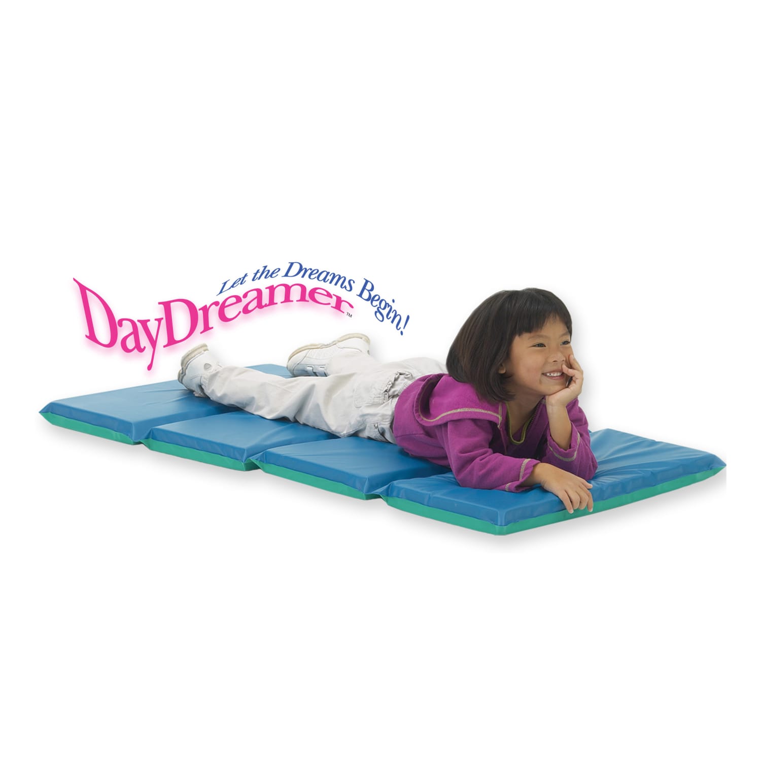 Peerless Plastics DayDreamer Rest Mat, 2inH x 24inW x 48inD, Teal/Blue, Pre-K - Grade 1 - Image 3