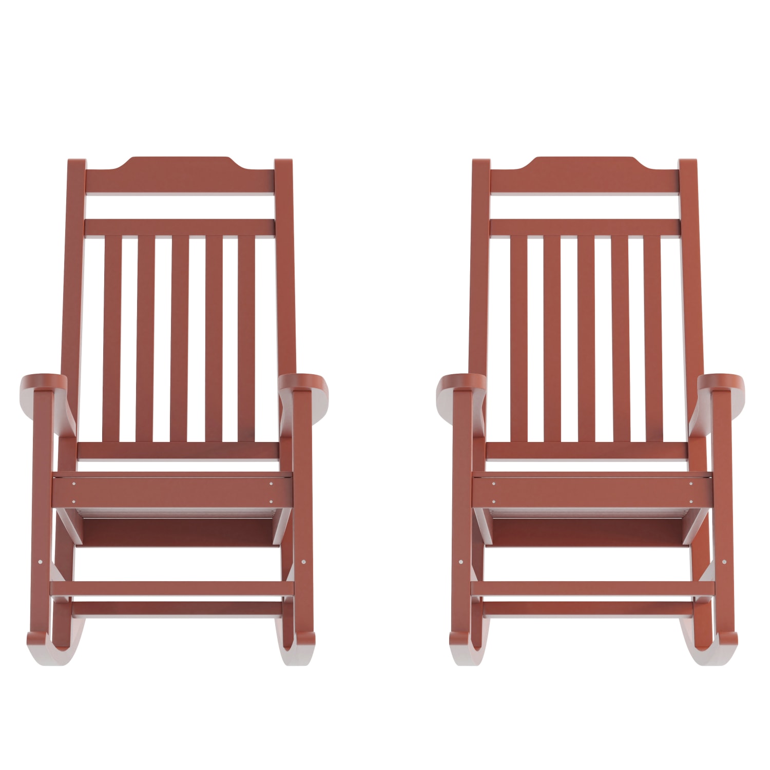Flash Furniture Winston All-Weather Rocking Chairs, Red, Set Of 2 Chairs - Image 4
