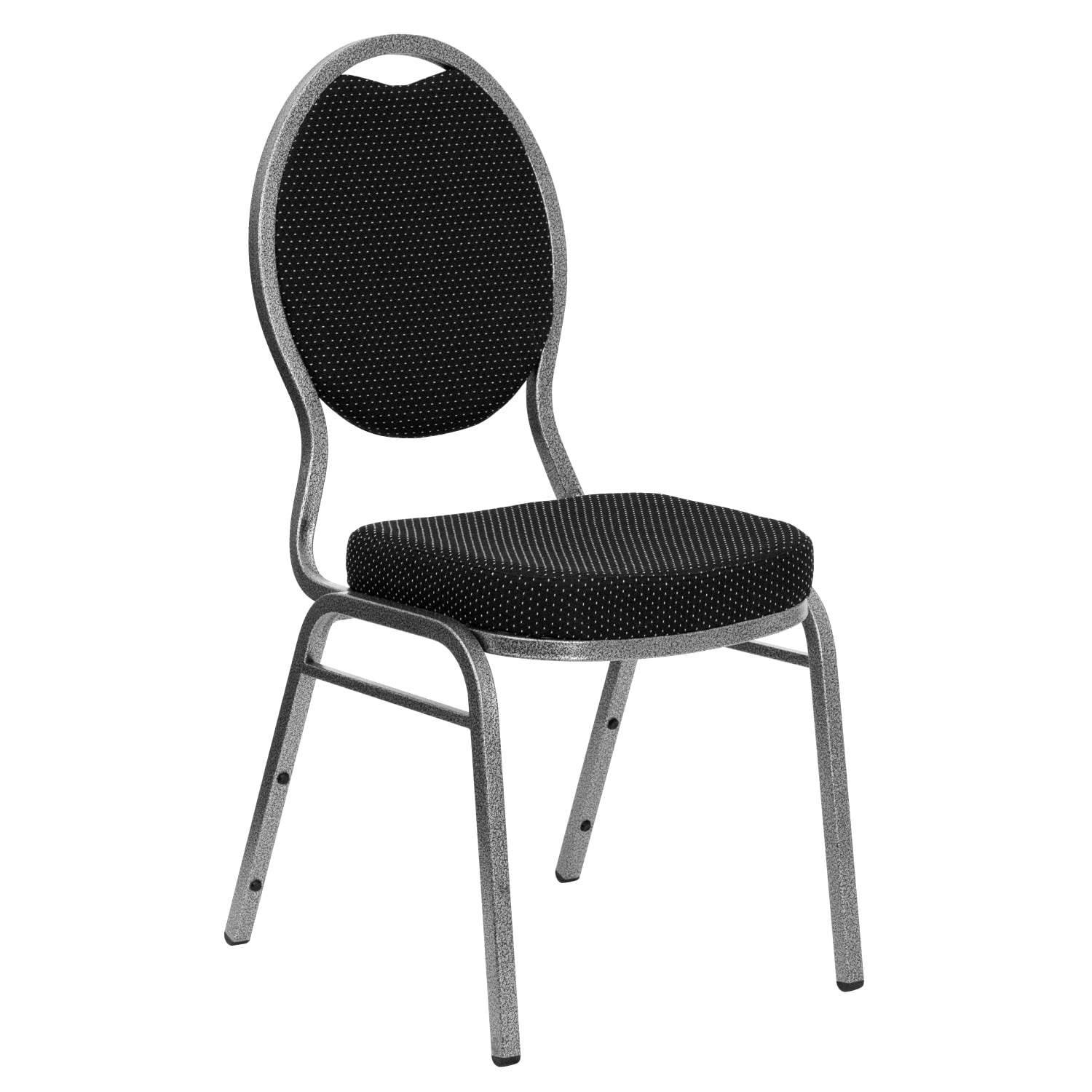 Flash Furniture HERCULES Teardrop-Back Stacking Banquet Chair, Black/Silvervein - Image 3