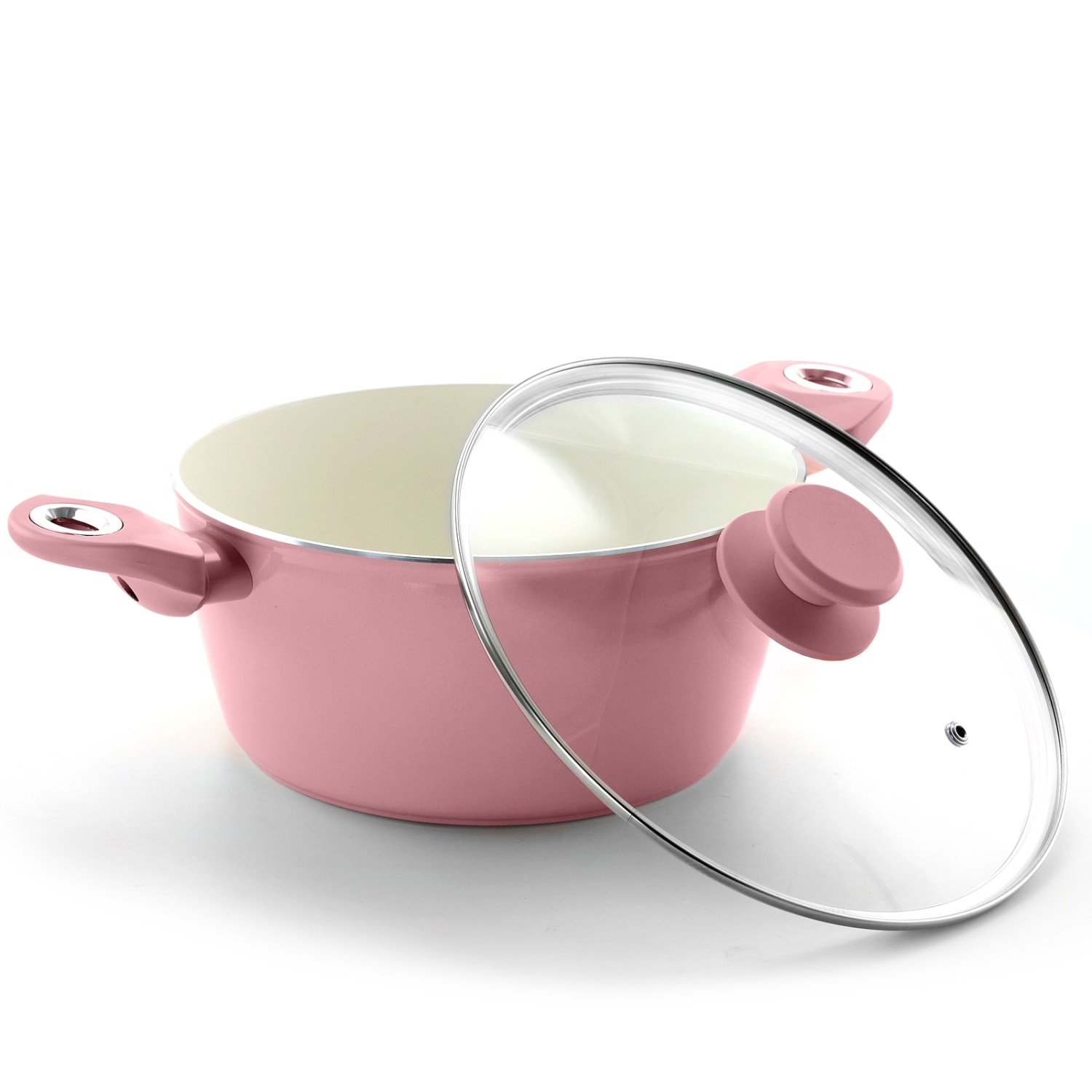 Gibson Home Plaza Cafe Aluminum Non-Stick Dutch Oven, 4.5-Quart, Lavender - Image 6