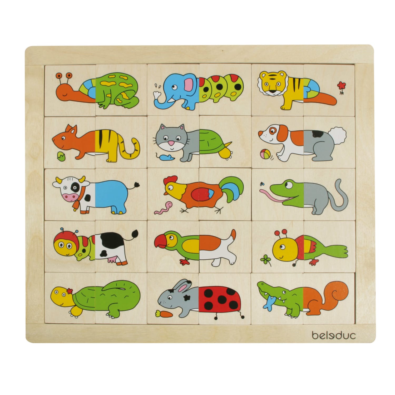 Beleduc Match & Mix Animals Puzzle - Image 3