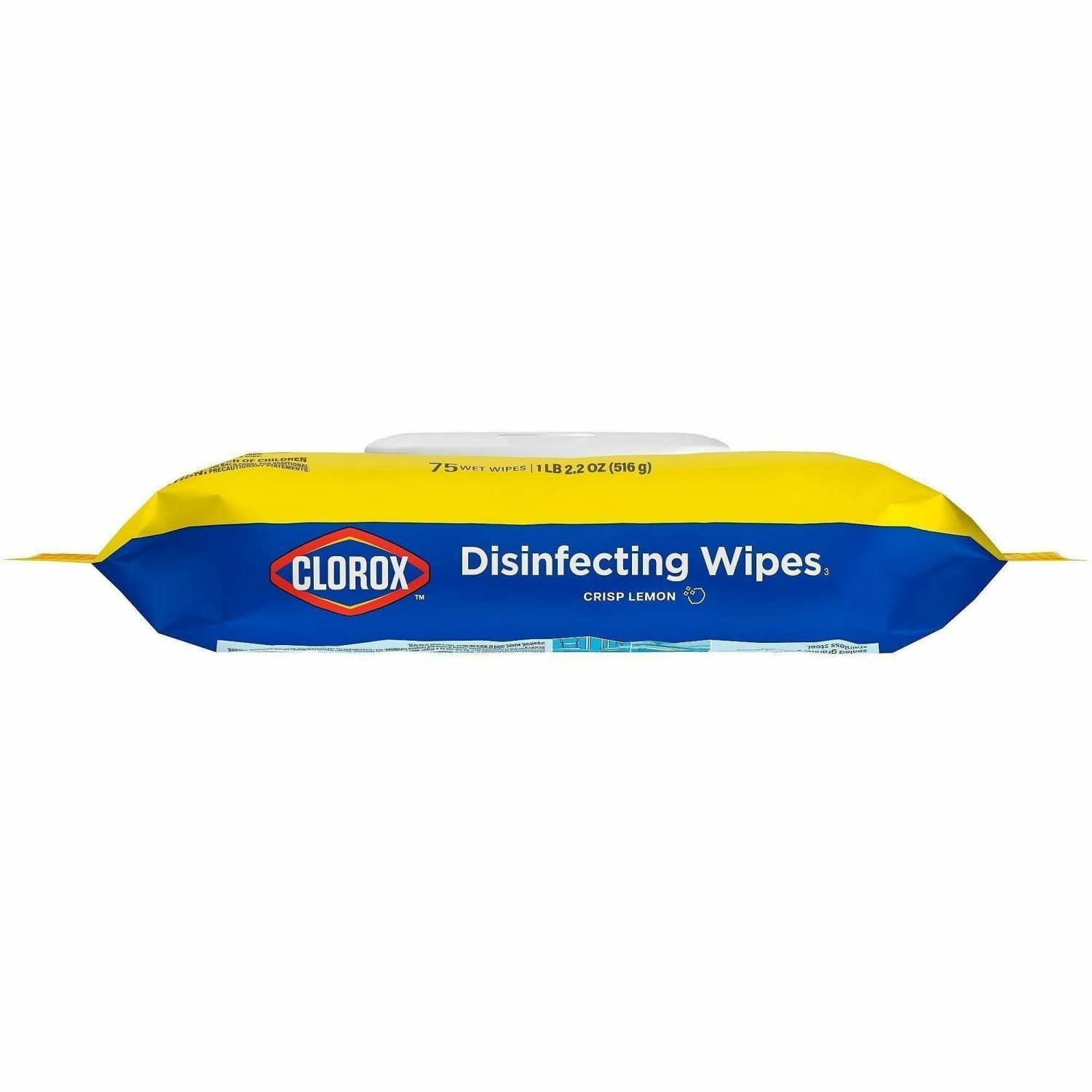 Clorox Disinfecting Cleaning Wipes - Crisp Lemon Scent - Bleach-free, Antibacterial - White - 75 Pack - 6 / Carton - Image 4