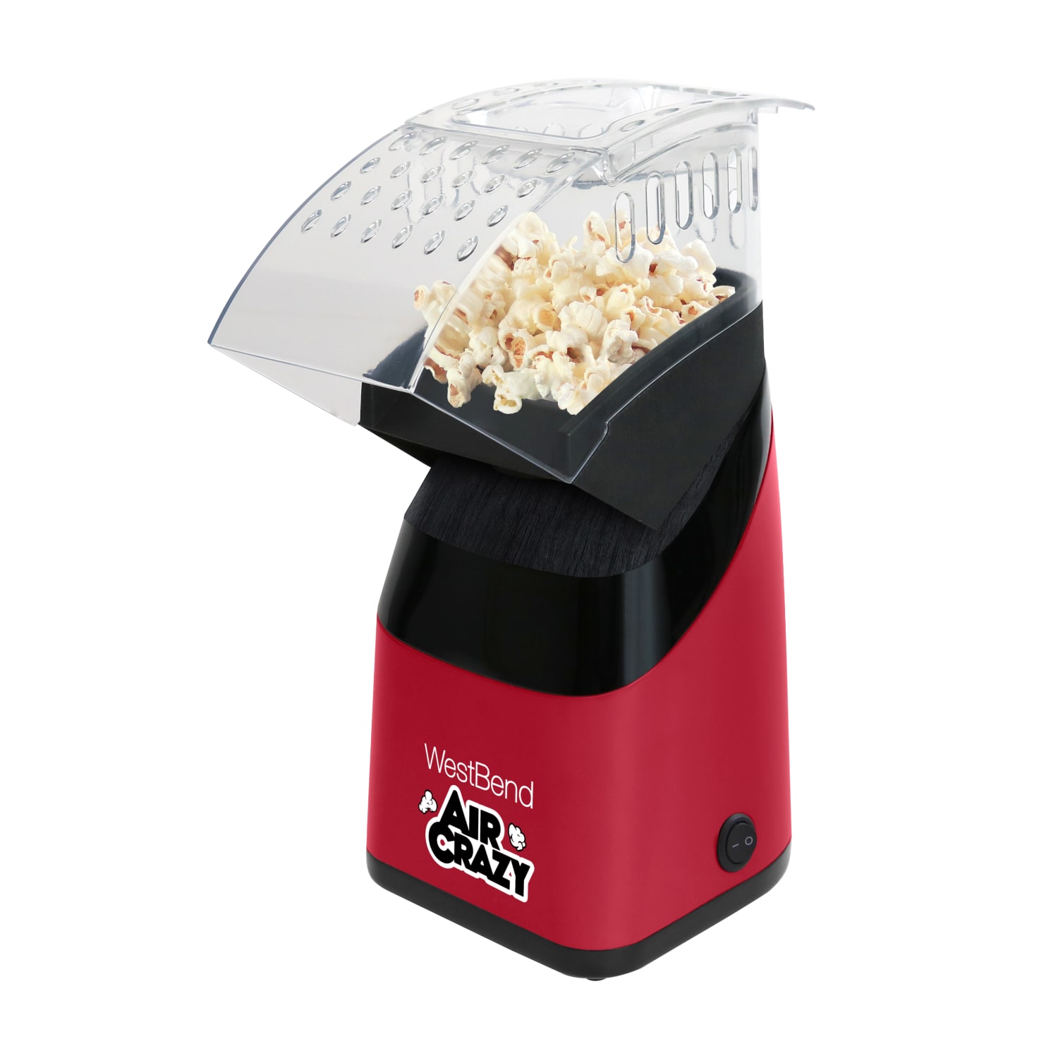 West Bend AirCrazy 4-Quart Popcorn Maker, 12-7/16inH x 5-9/16inW x 9-11/16inD, Red - Image 5