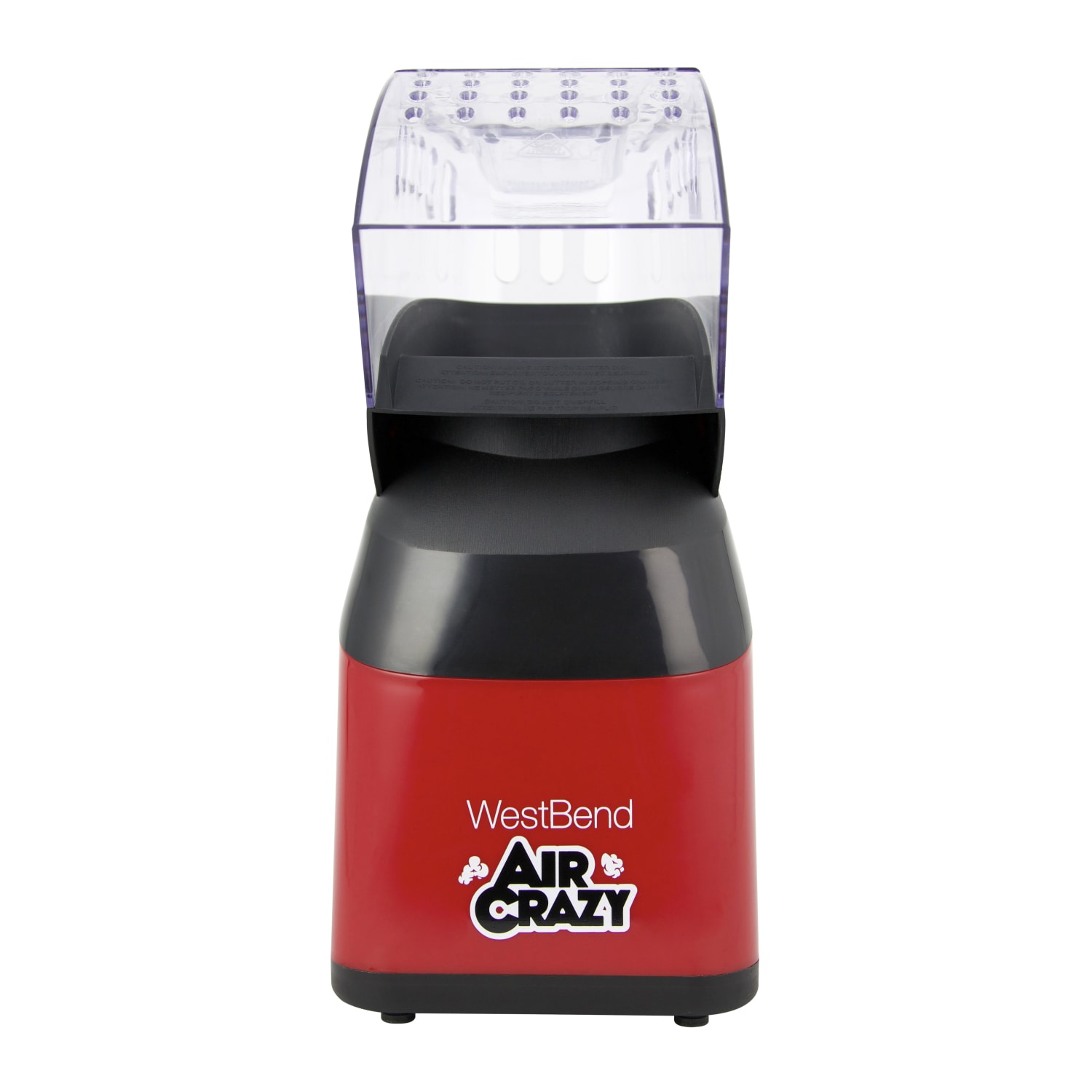 West Bend AirCrazy 4-Quart Popcorn Maker, 12-7/16inH x 5-9/16inW x 9-11/16inD, Red - Image 6