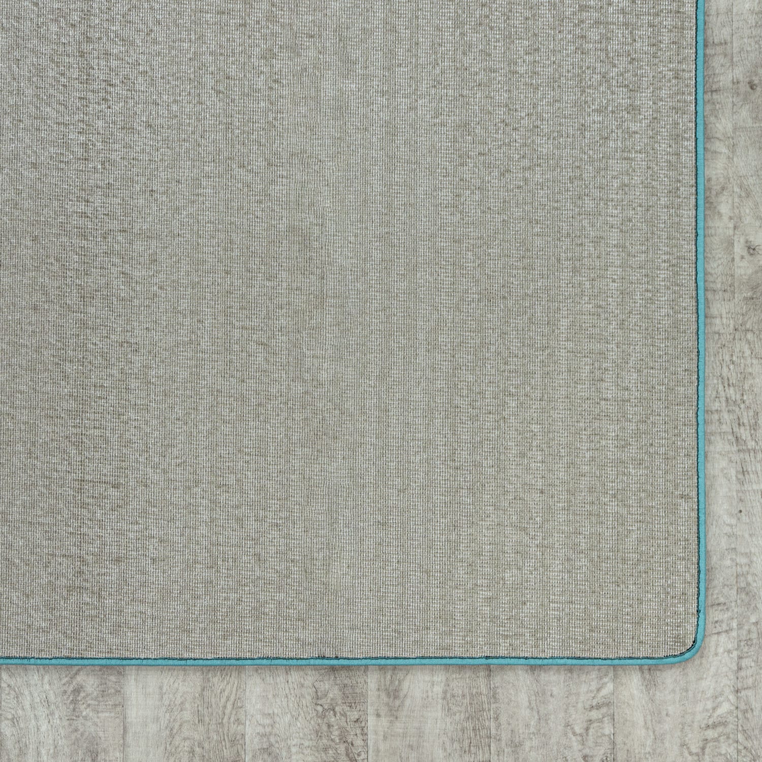 Joy Carpets Kid Essentials Solid Color Square Area Rug, Just Kidding, 6ft x 6ft, Seafoam - Image 4