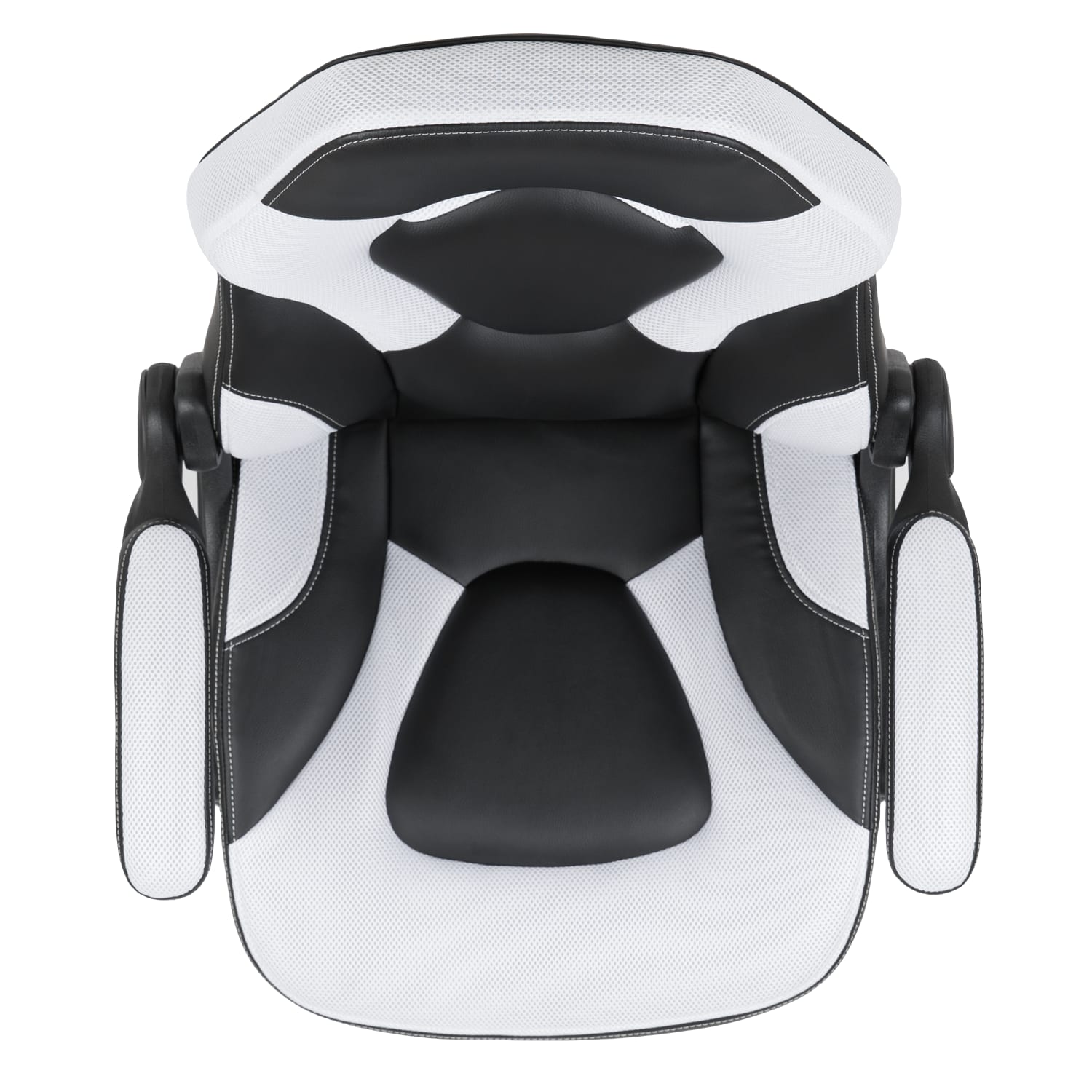 Flash Furniture X10 Ergonomic LeatherSoft Faux Leather High-Back Racing Gaming Chair With Flip-Up Arms, White/Black - Image 13