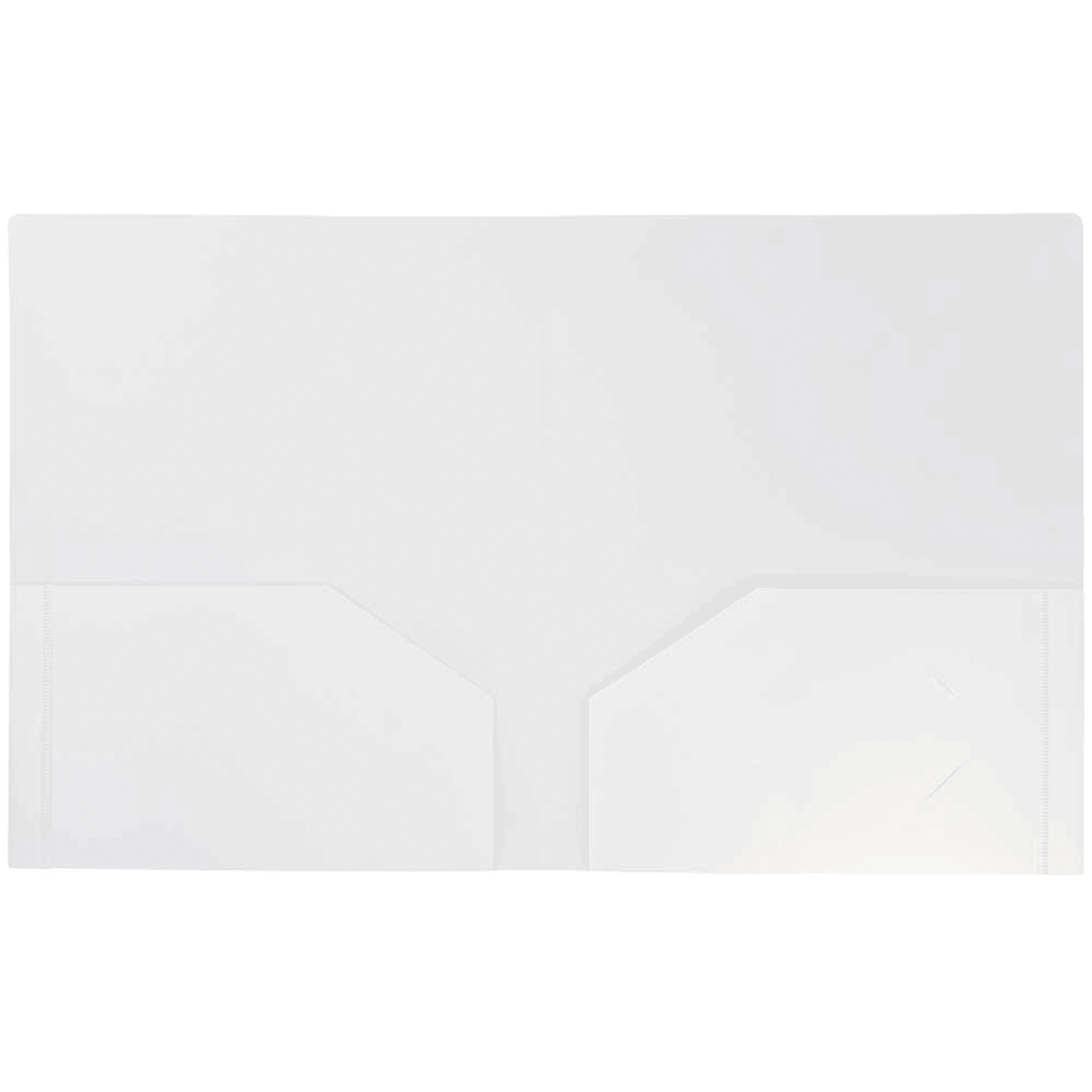JAM Paper Heavy-Duty 2-Pocket Plastic Presentation Folders, 9in x 12in, White, Pack Of 6 - Image 3