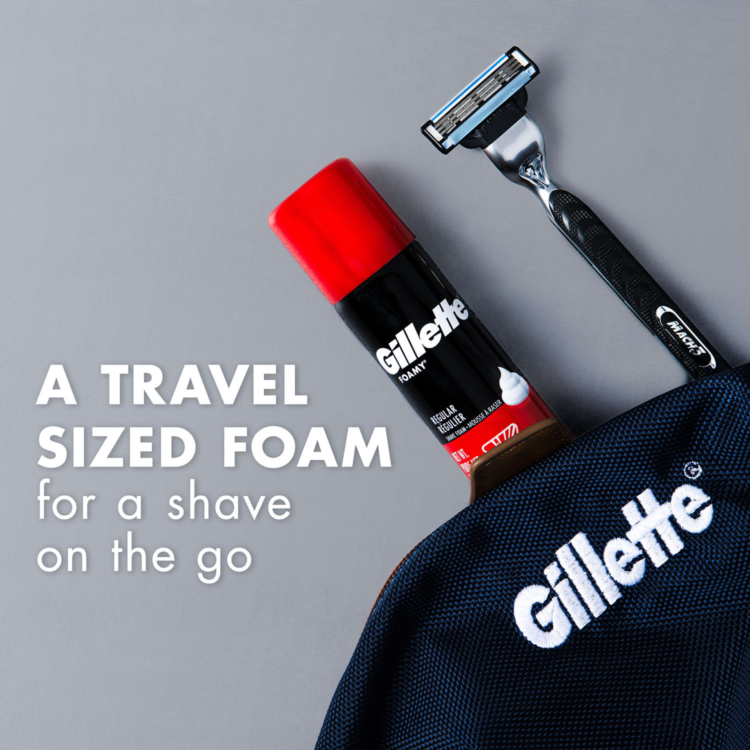 Gillette Foamy Regular Shaving Foam, 2 Oz, Pack Of 48 Cans - Image 5