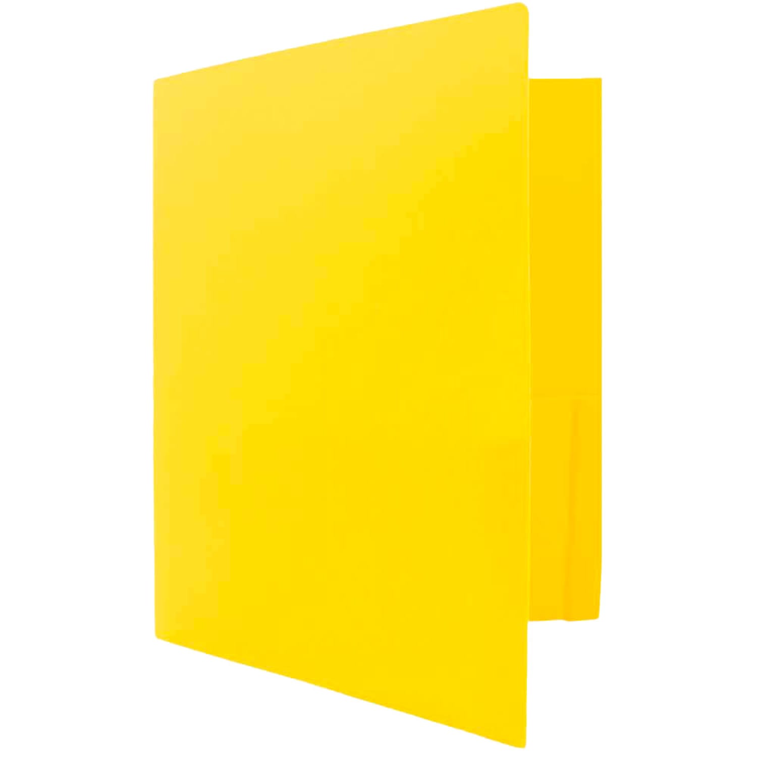 JAM Paper Heavy-Duty 2-Pocket Plastic Presentation Folders, 9in x 12in, Yellow, Pack Of 6 Folders - Image 6