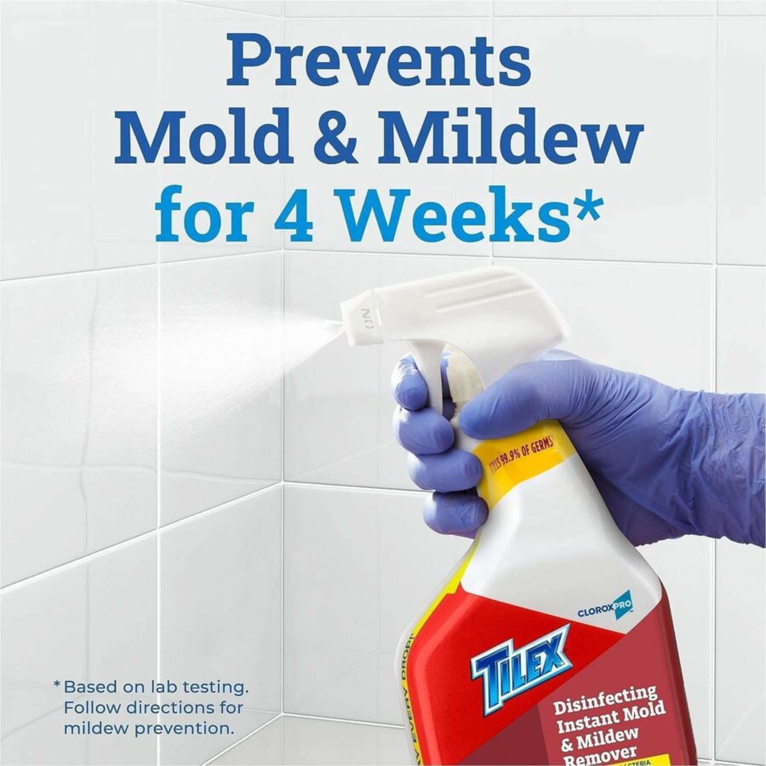 CloroxPro Tilex Disinfecting Instant Mold and Mildew Remover Refill - 128 fl oz (4 quart) - Scrub-free - Clear - 108 / Pallet - Image 3