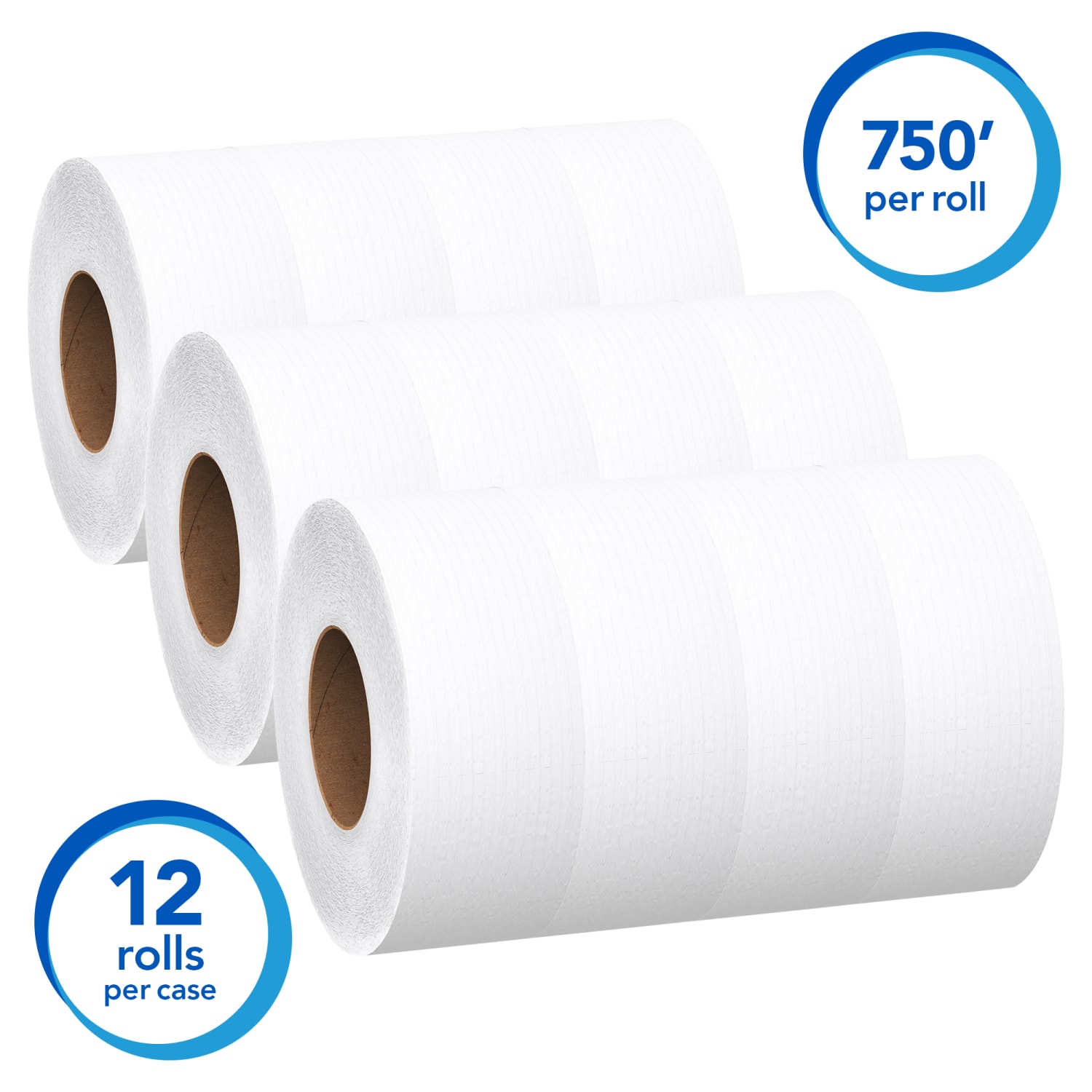 Scott Essential Extra Soft JRT Bathroom Tissue, 2-Ply, 3-9/16in x 750', White, 12 Rolls Per Carton - Image 4