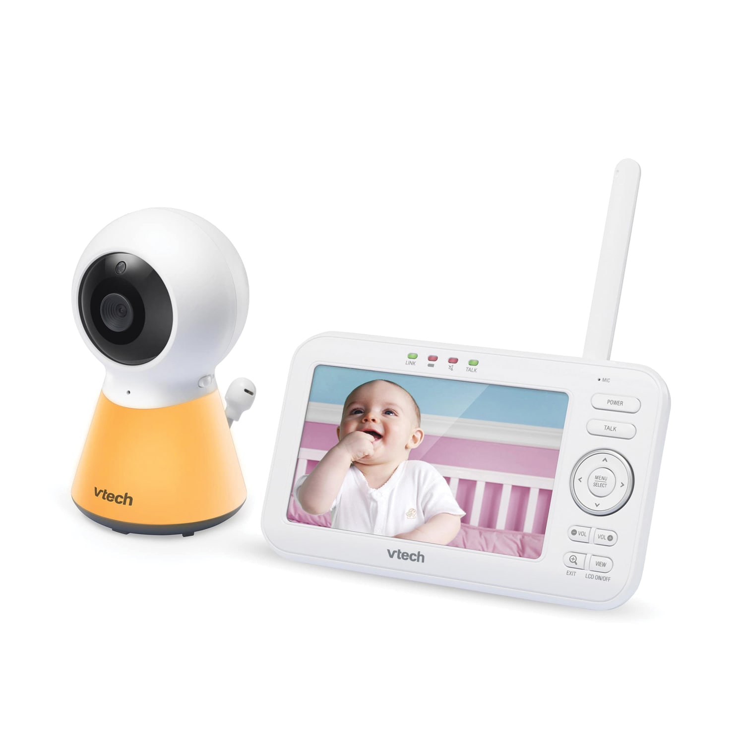 VTech 1080p Video Baby Monitor System With 5in Display And Adaptive Night-Light, 1.1inH x 6.49inW x 3.78inD, White - Image 4